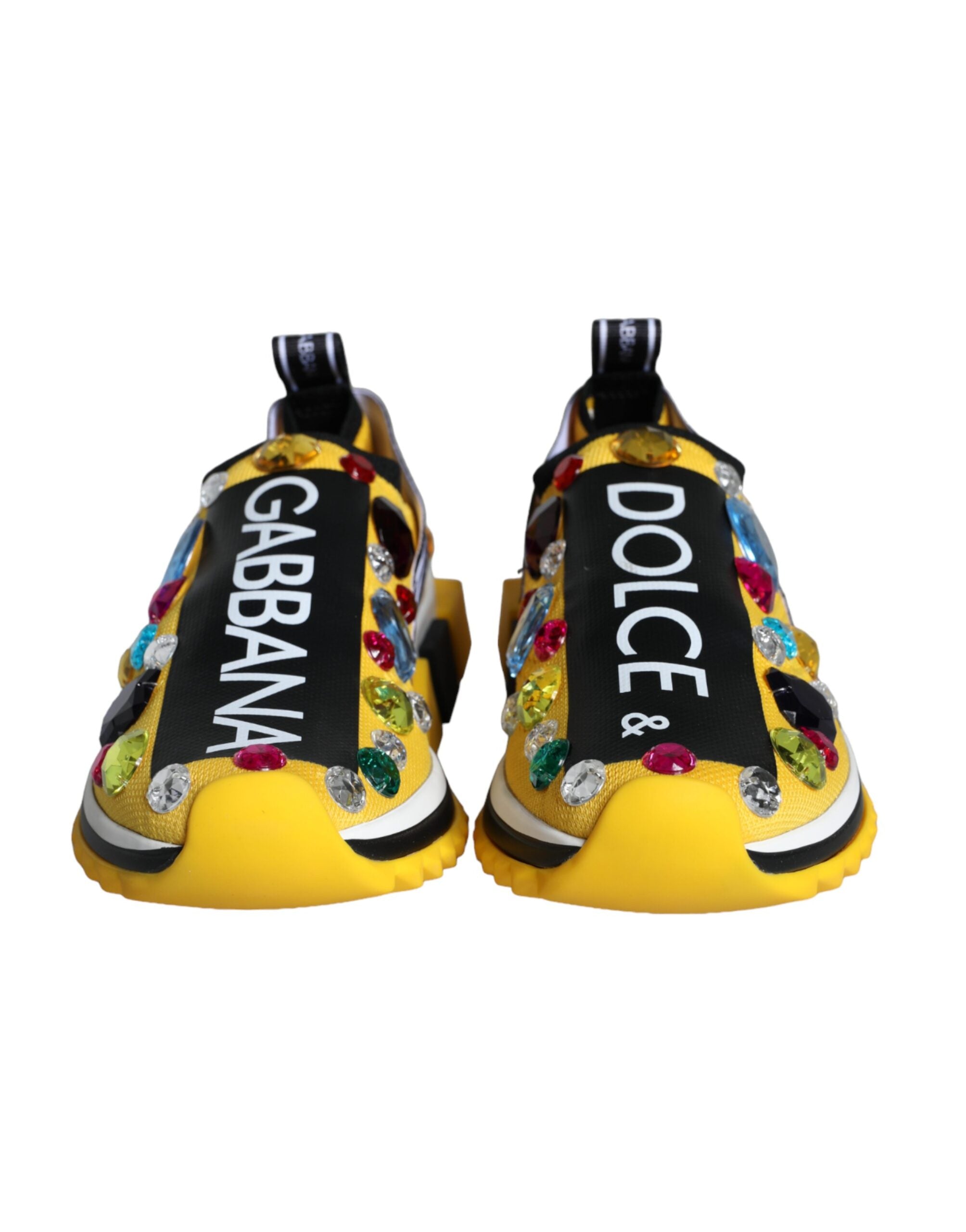 Dolce & Gabbana Yellow Sorrento Crystals Sneakers Womens Shoes -   -  Dolce & Gabbana.