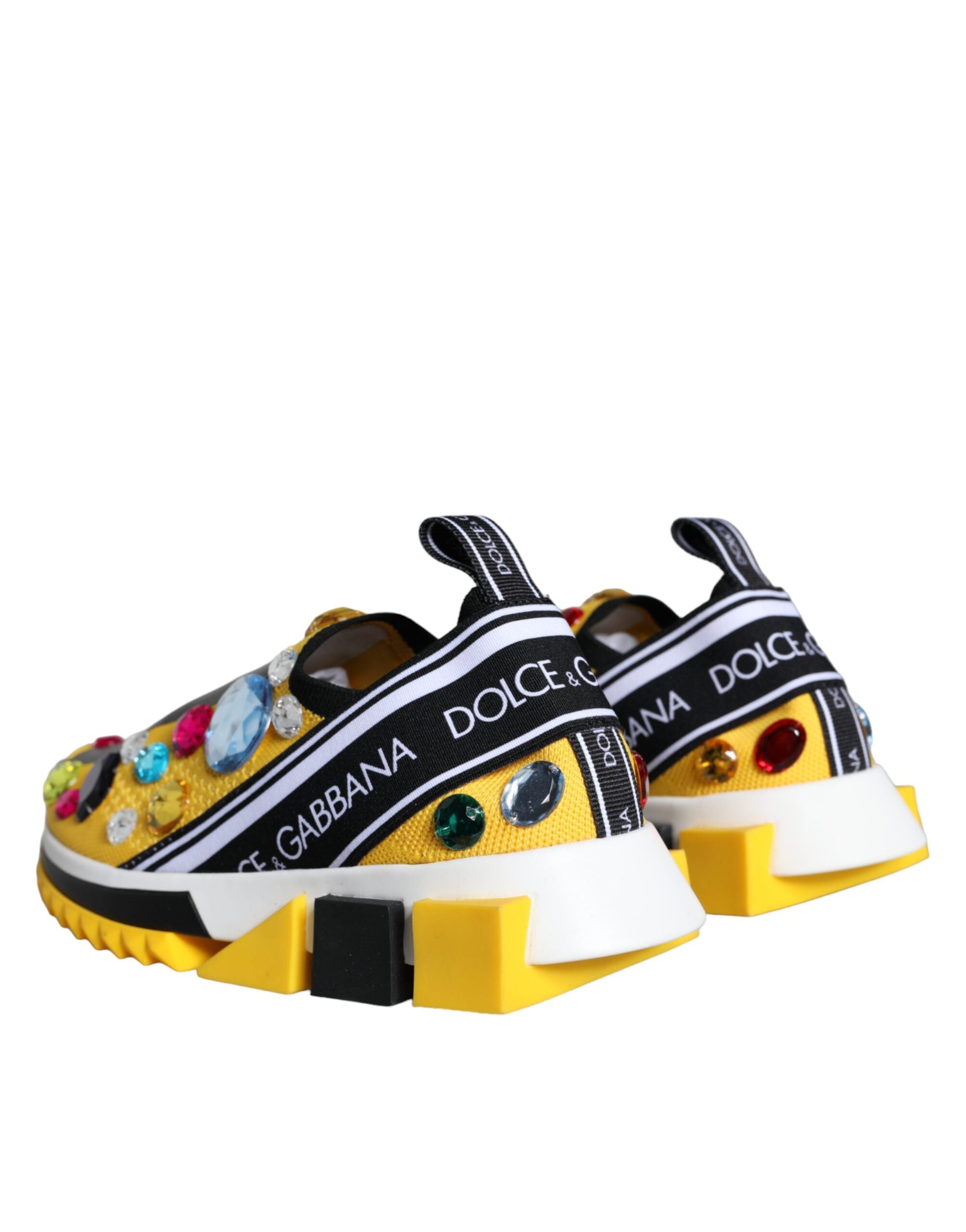 Dolce & Gabbana Yellow Sorrento Crystals Sneakers Womens Shoes -   -  Dolce & Gabbana.