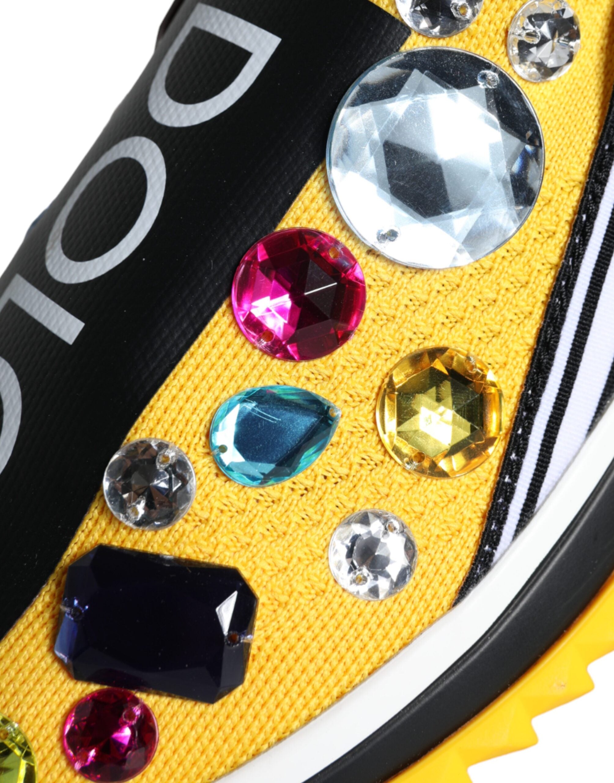 Dolce & Gabbana Yellow Sorrento Crystals Sneakers Womens Shoes -   -  Dolce & Gabbana.