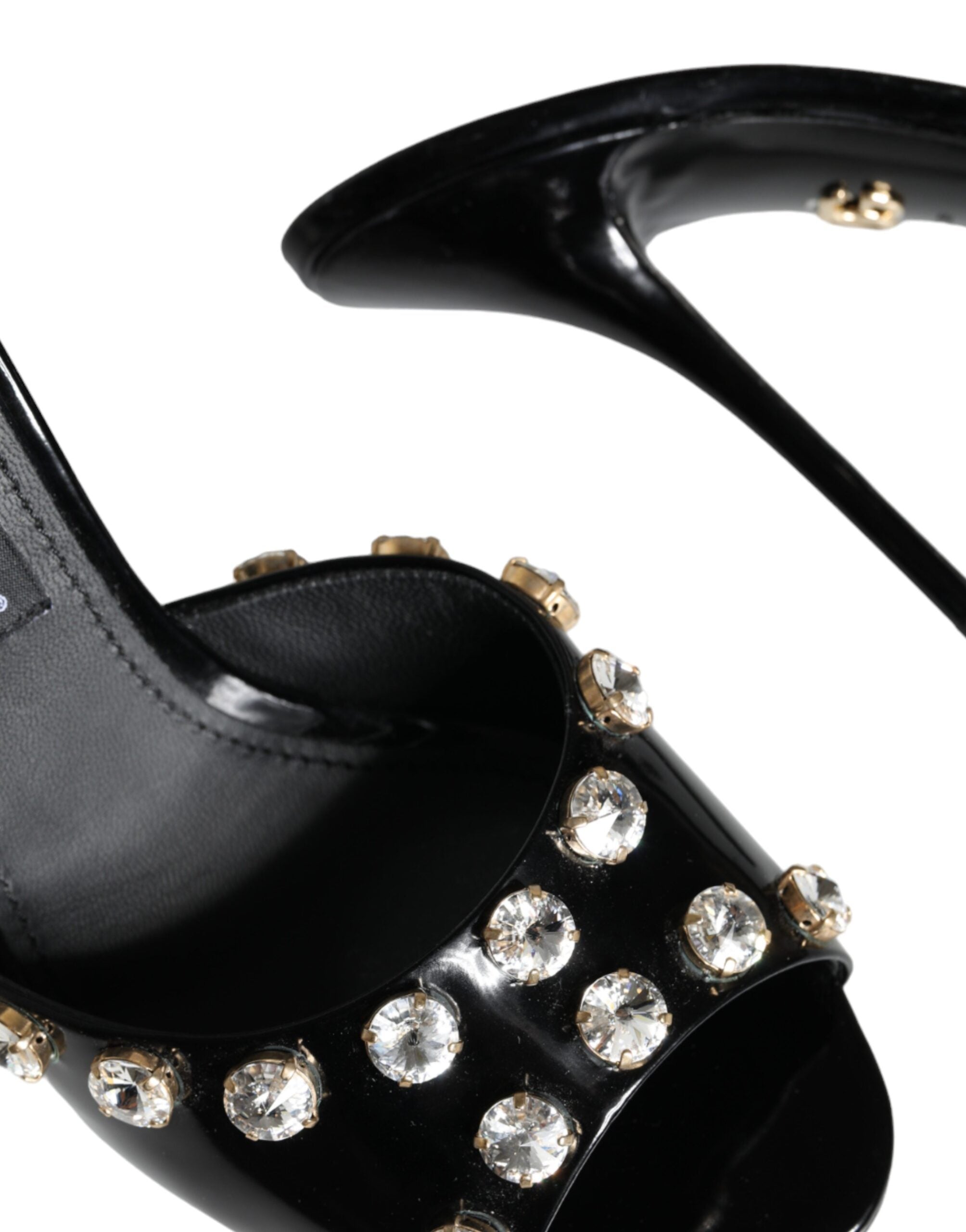Dolce & Gabbana Black Crystal Heels Keira Sandals Shoes -   -  Dolce & Gabbana.