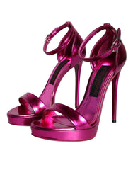 Dolce & Gabbana Fuchsia KEIRA Heels Ankle Strap Sandals Shoes -   -  Dolce & Gabbana.