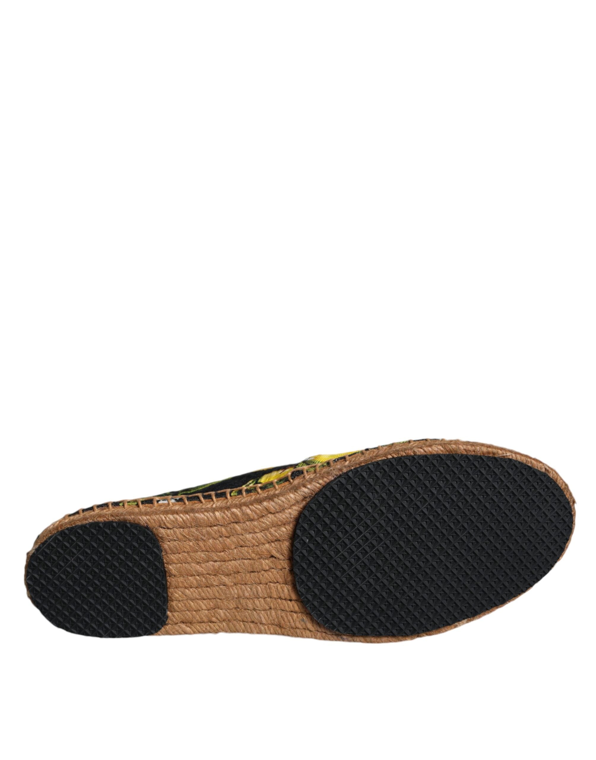Dolce & Gabbana Multicolor Lemon Slip On Espadrilles Shoes -   -  Dolce & Gabbana.