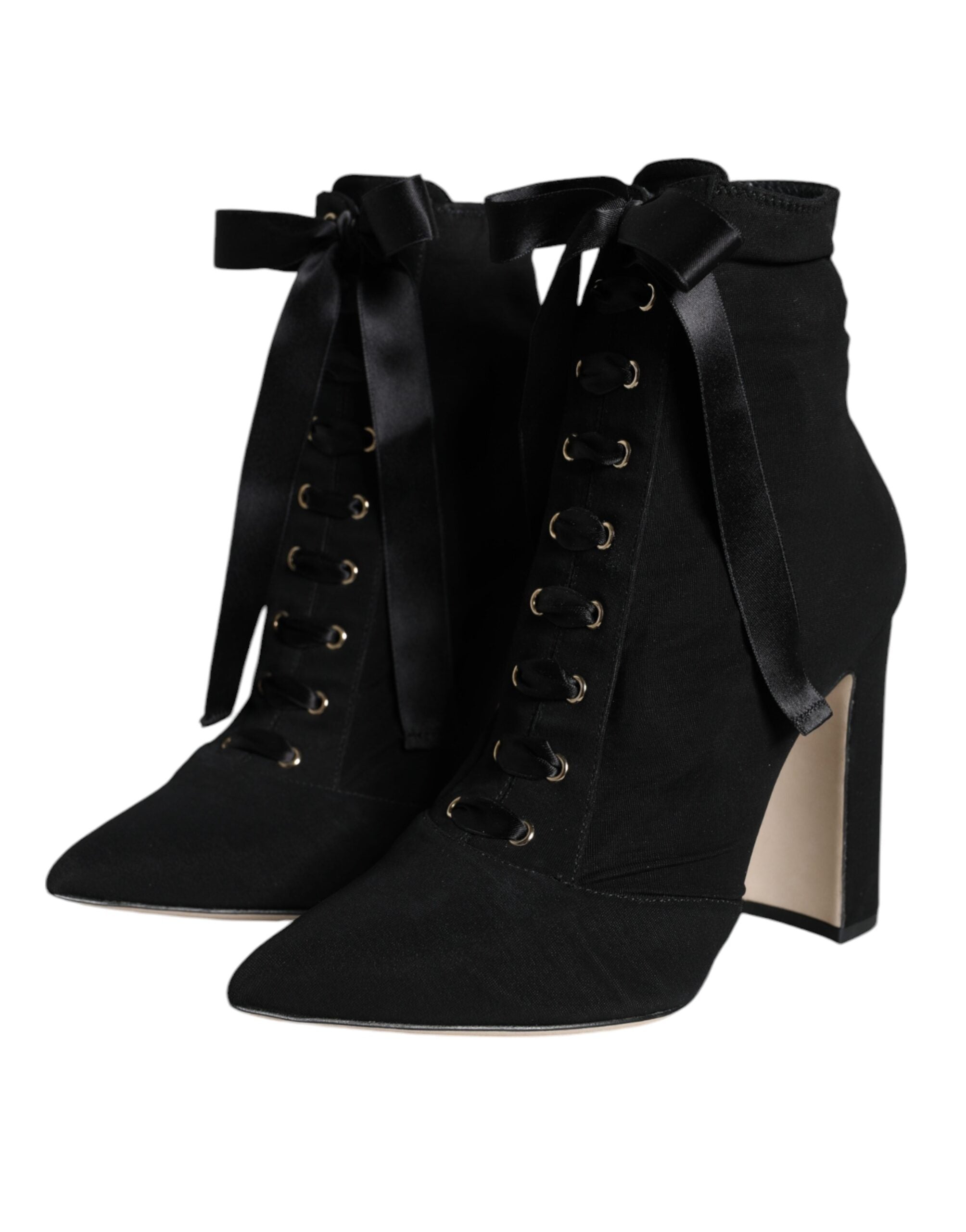 Dolce & Gabbana Black Jersey Stretch Ankle Booties Shoes -   -  Dolce & Gabbana.