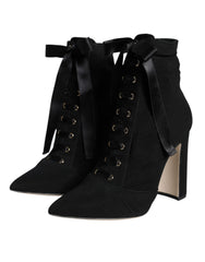 Dolce & Gabbana Black Jersey Stretch Ankle Booties Shoes -   -  Dolce & Gabbana.