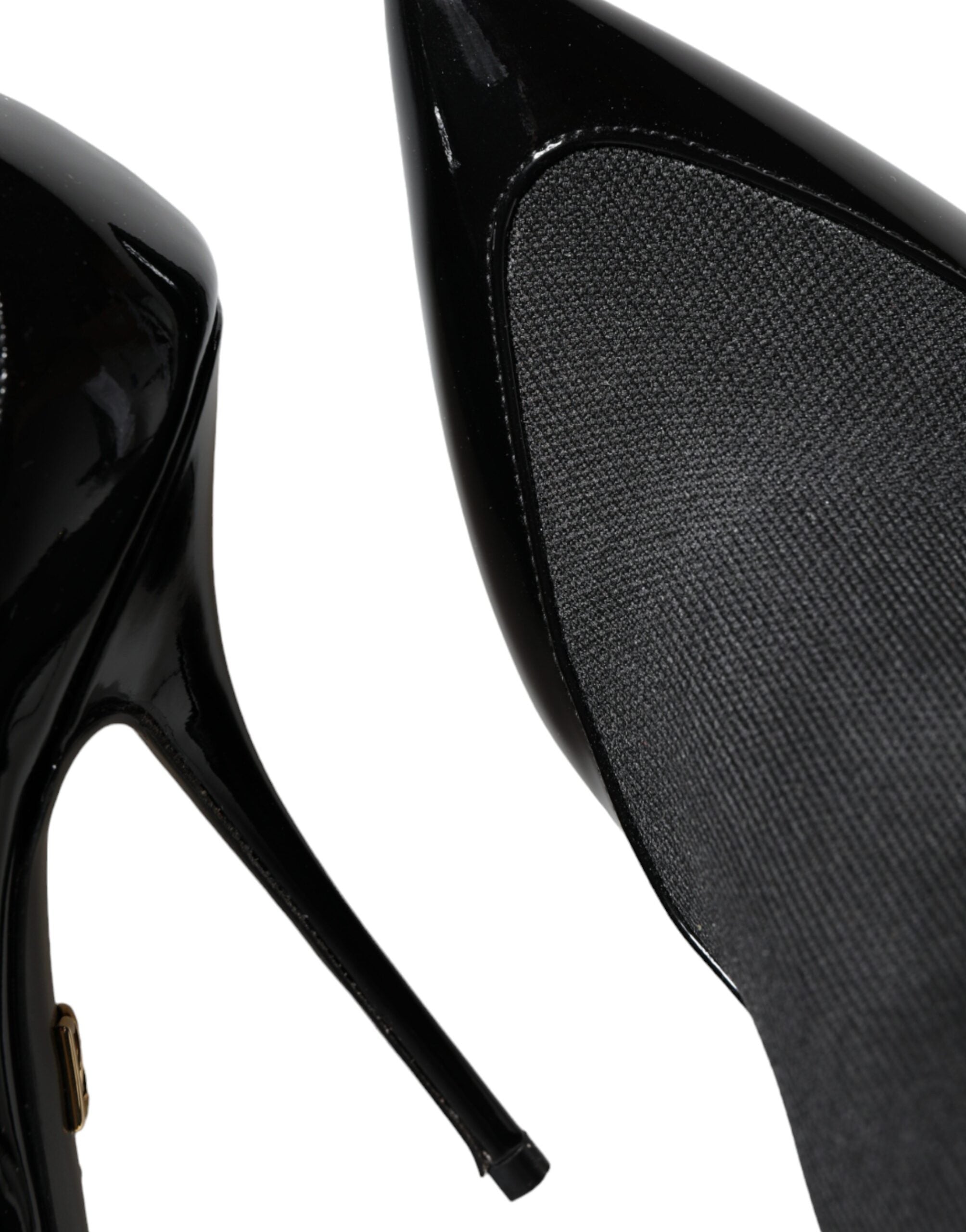Dolce & Gabbana Black Leather Stilettos Booties Socks Shoes -   -  Dolce & Gabbana.