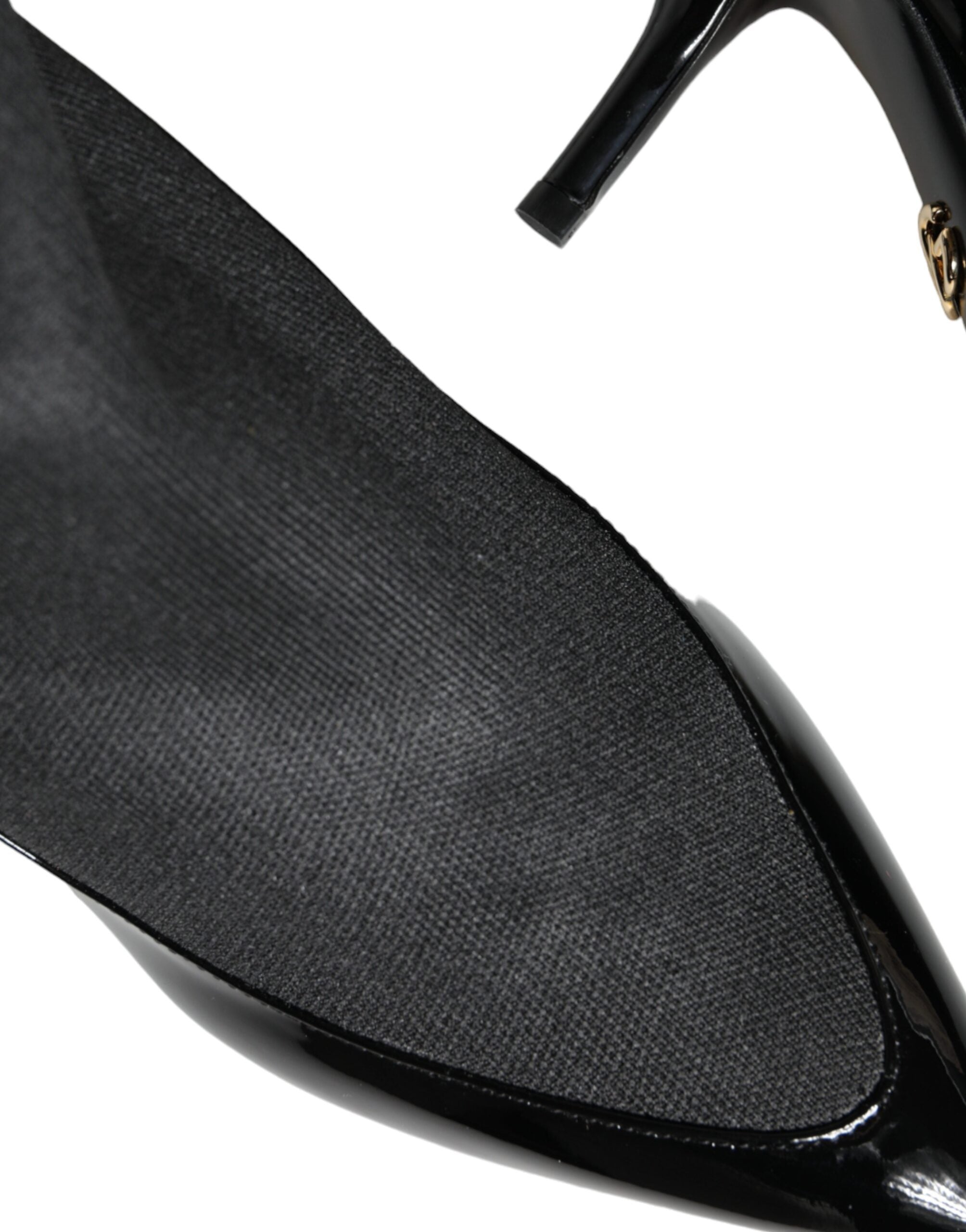 Dolce & Gabbana Black Leather Stilettos Booties Socks Shoes -   -  Dolce & Gabbana.