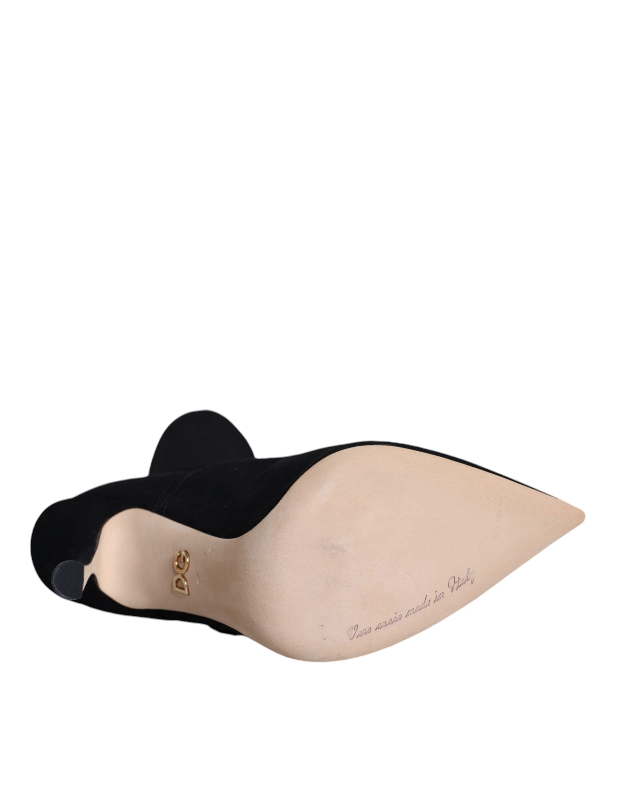 Dolce & Gabbana Black Stiletto Heels Mid Calf Boots Shoes -   -  Dolce & Gabbana.