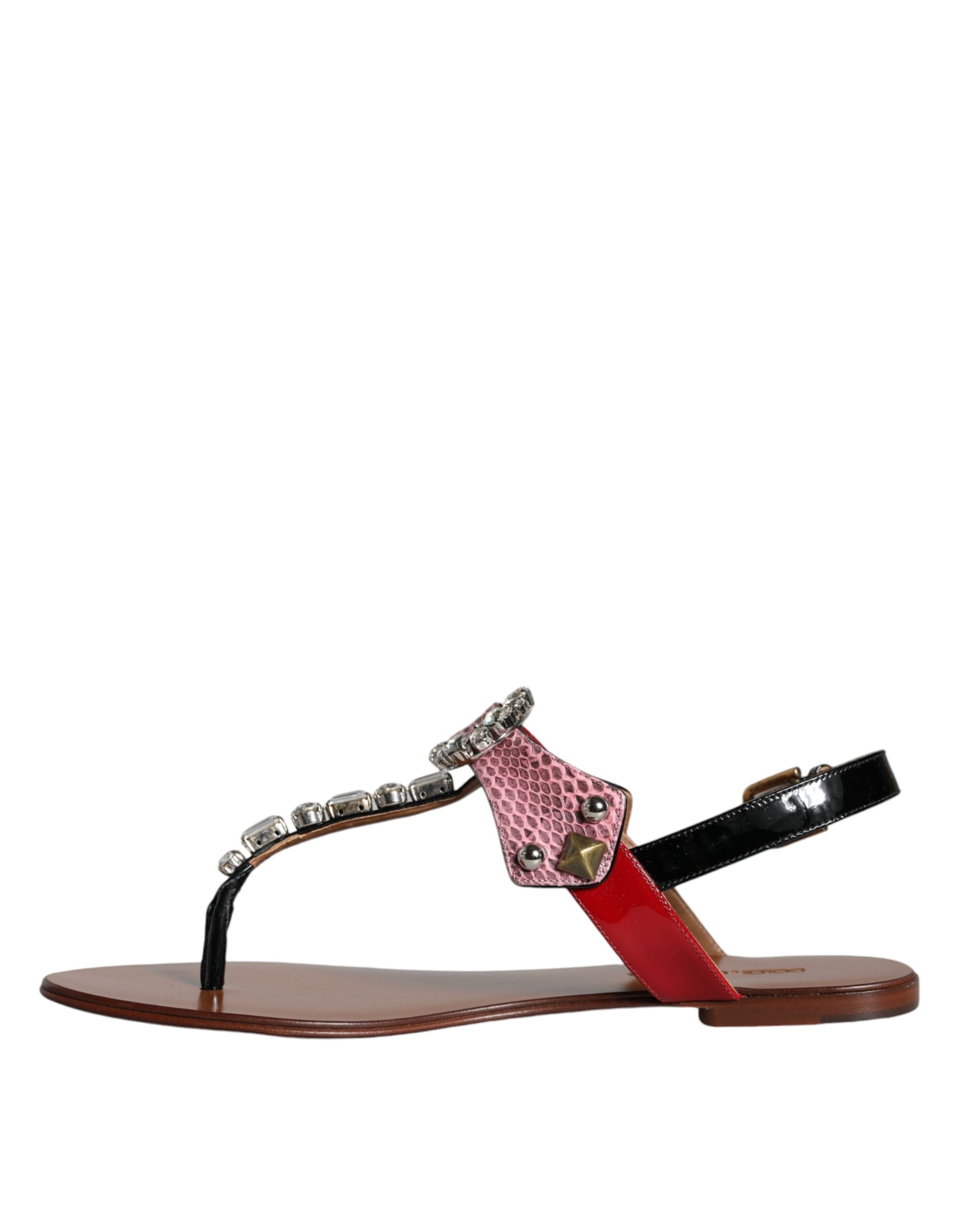 Dolce & Gabbana Multicolor Crystal Sandals Flip Flops Shoes -   -  Dolce & Gabbana.
