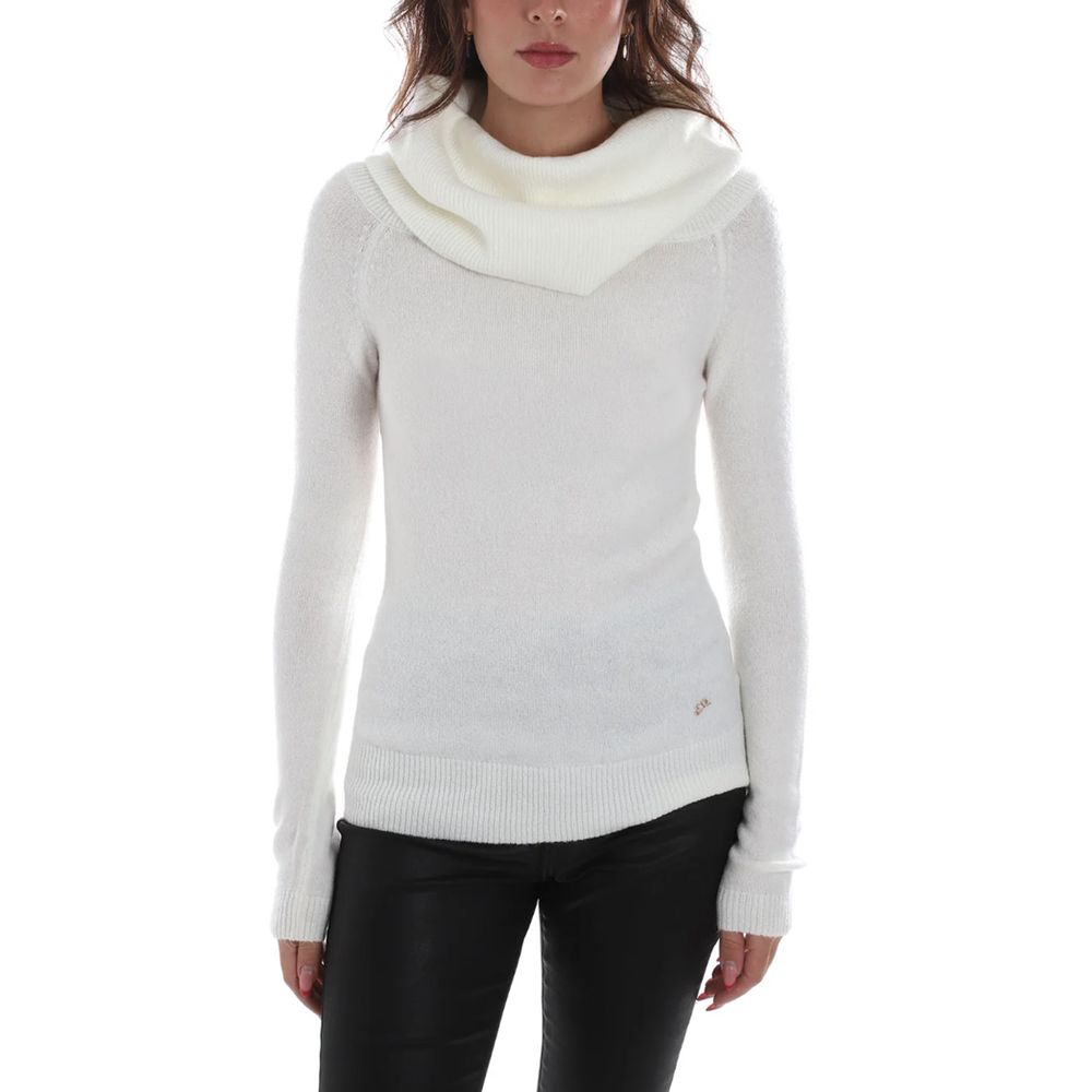 Yes Zee White Viscose Sweater -   -  Yes Zee.