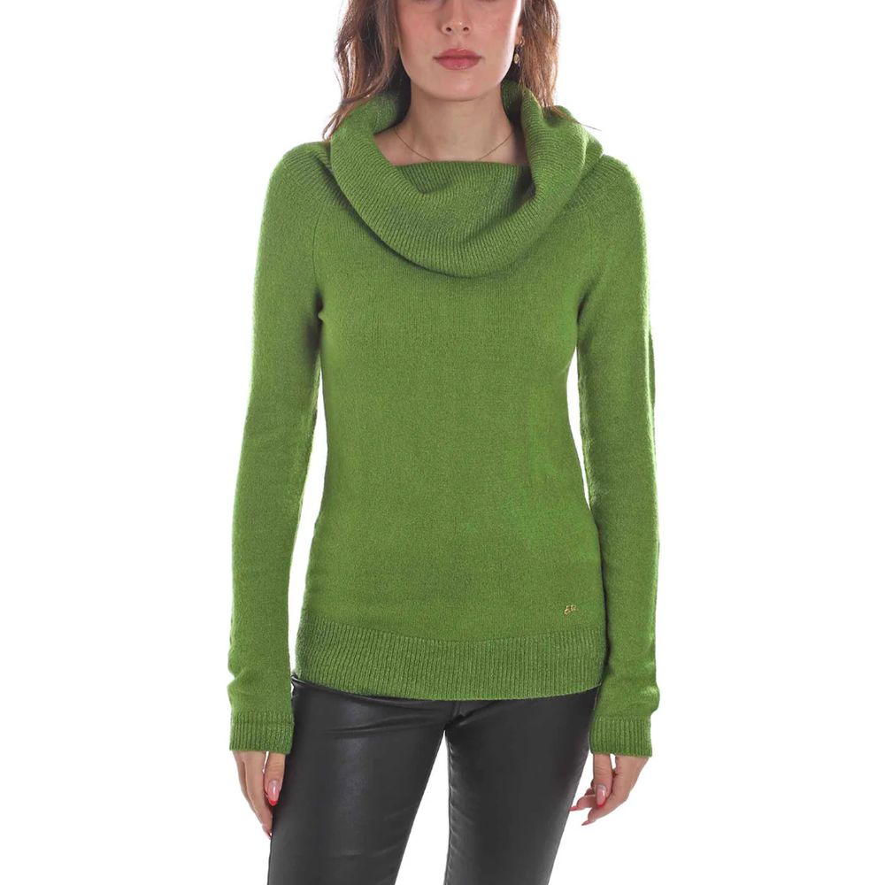 Yes Zee Green Viscose Sweater -   -  Yes Zee.