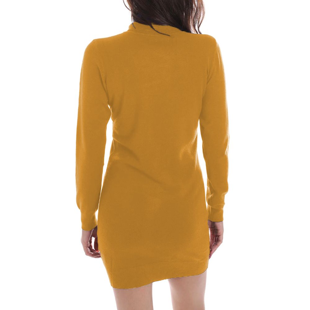 Yes Zee Yellow Viscose Dress -   -  Yes Zee.