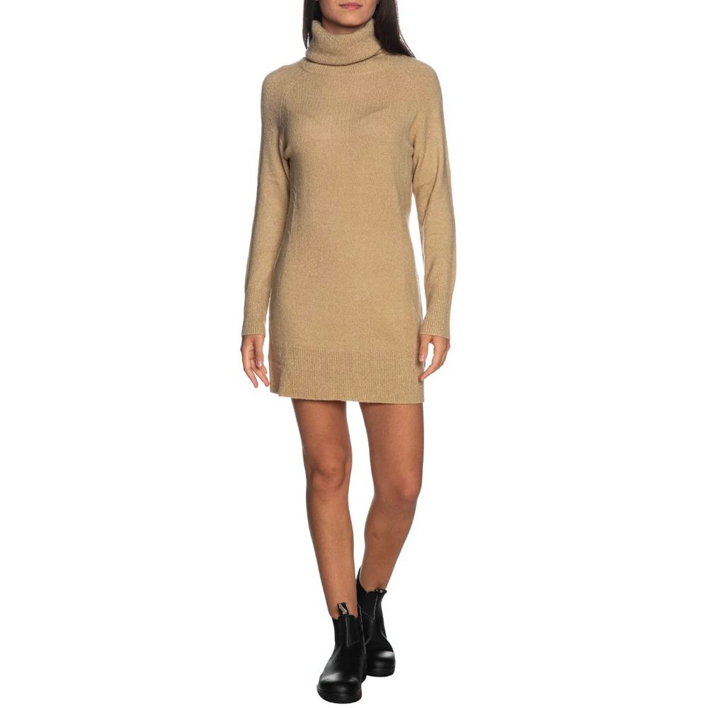 Yes Zee Beige Viscose Dress -   -  Yes Zee.