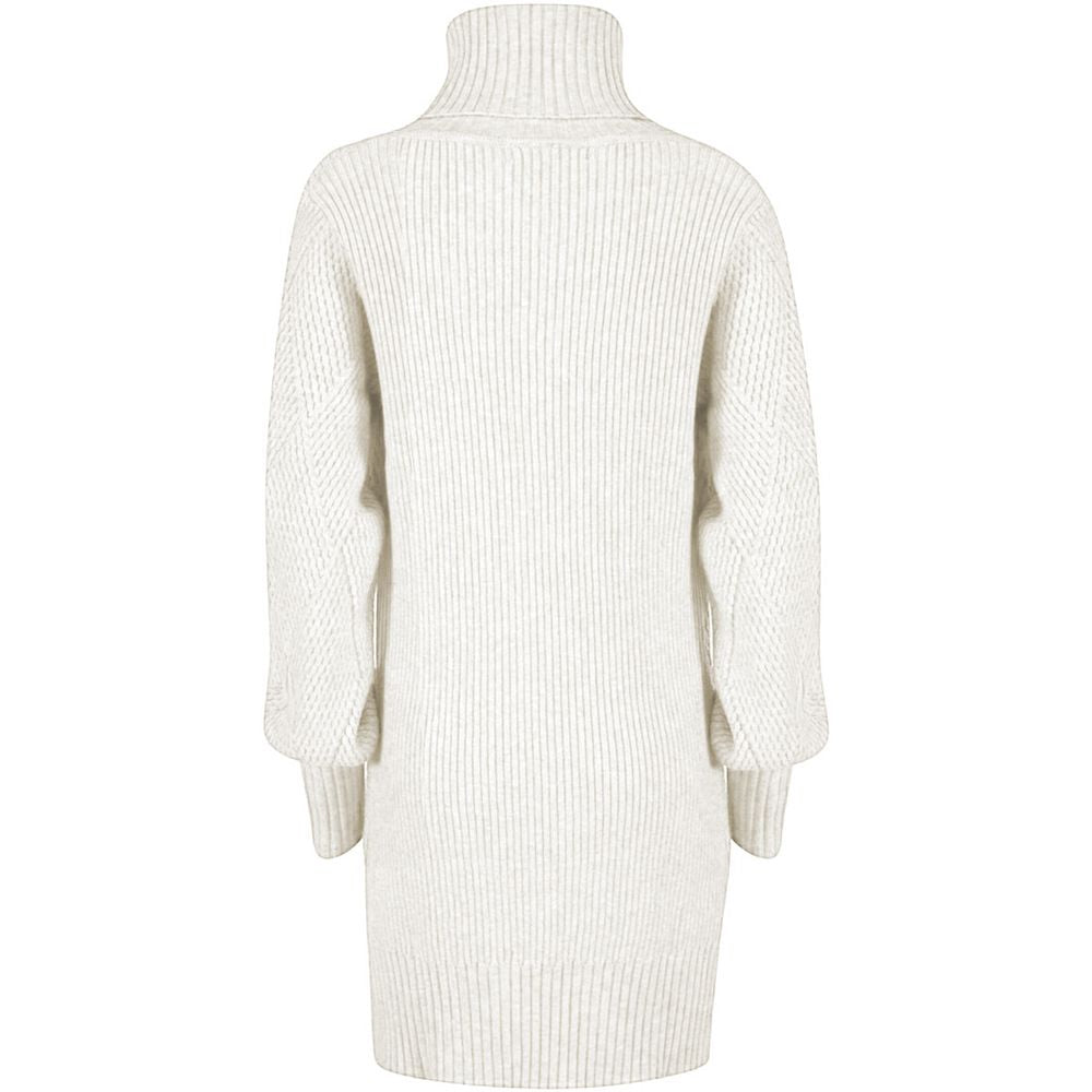 Yes Zee White Marabou Women Dress -   -  Yes Zee.