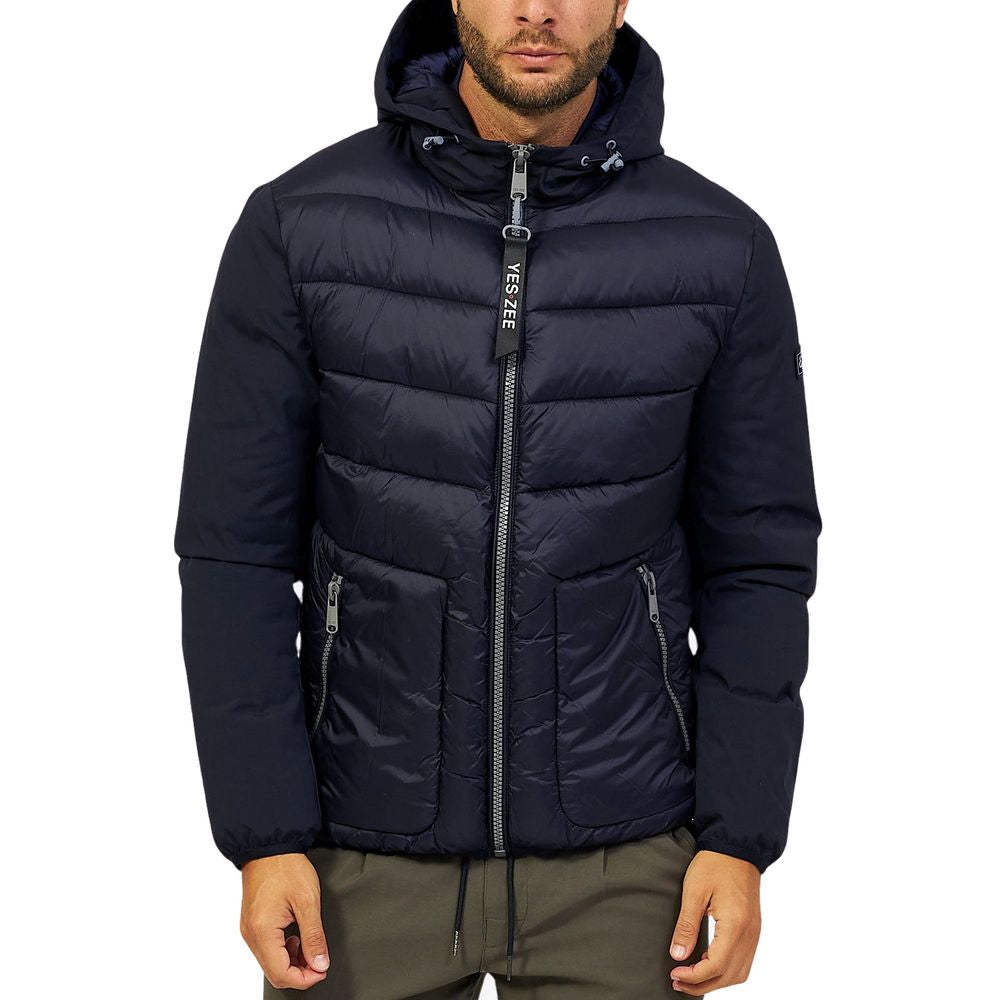Yes Zee Blue Nylon Jacket -   -  Yes Zee.