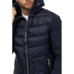 Yes Zee Blue Nylon Jacket -   -  Yes Zee.