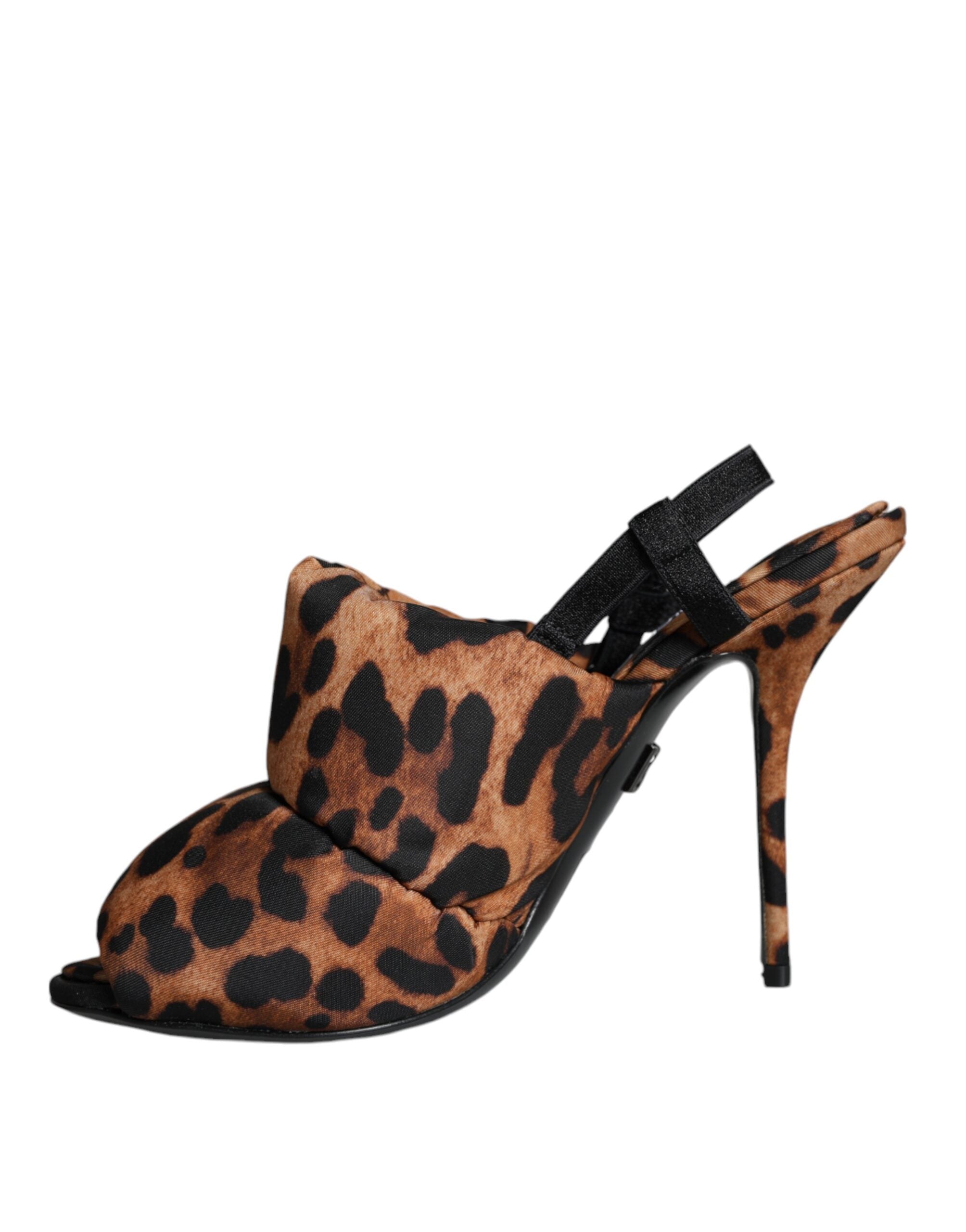 Dolce & Gabbana Brown Leopard Keira Slingback Sandals Shoes -   -  Dolce & Gabbana.