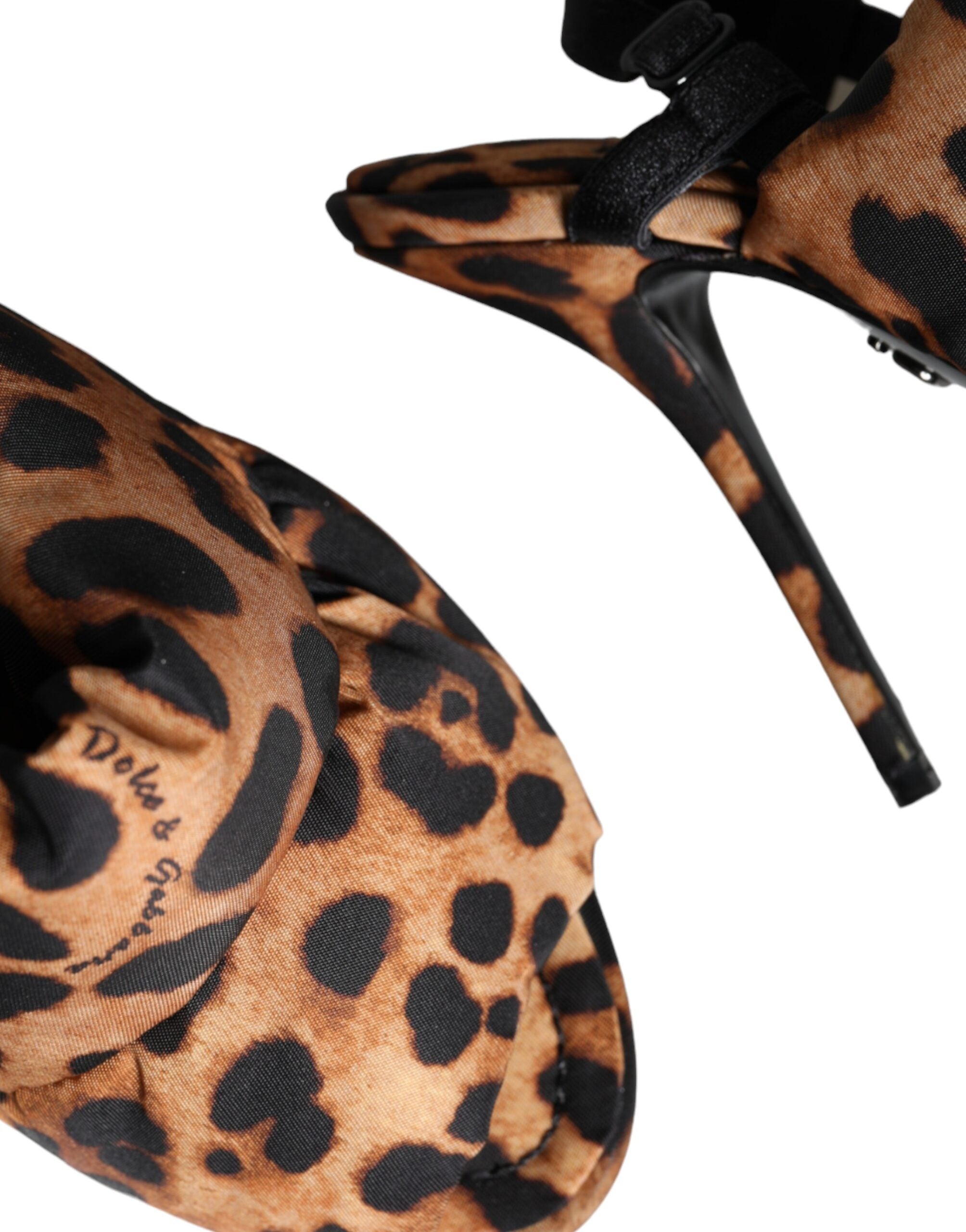 Dolce & Gabbana Brown Leopard Keira Slingback Sandals Shoes -   -  Dolce & Gabbana.
