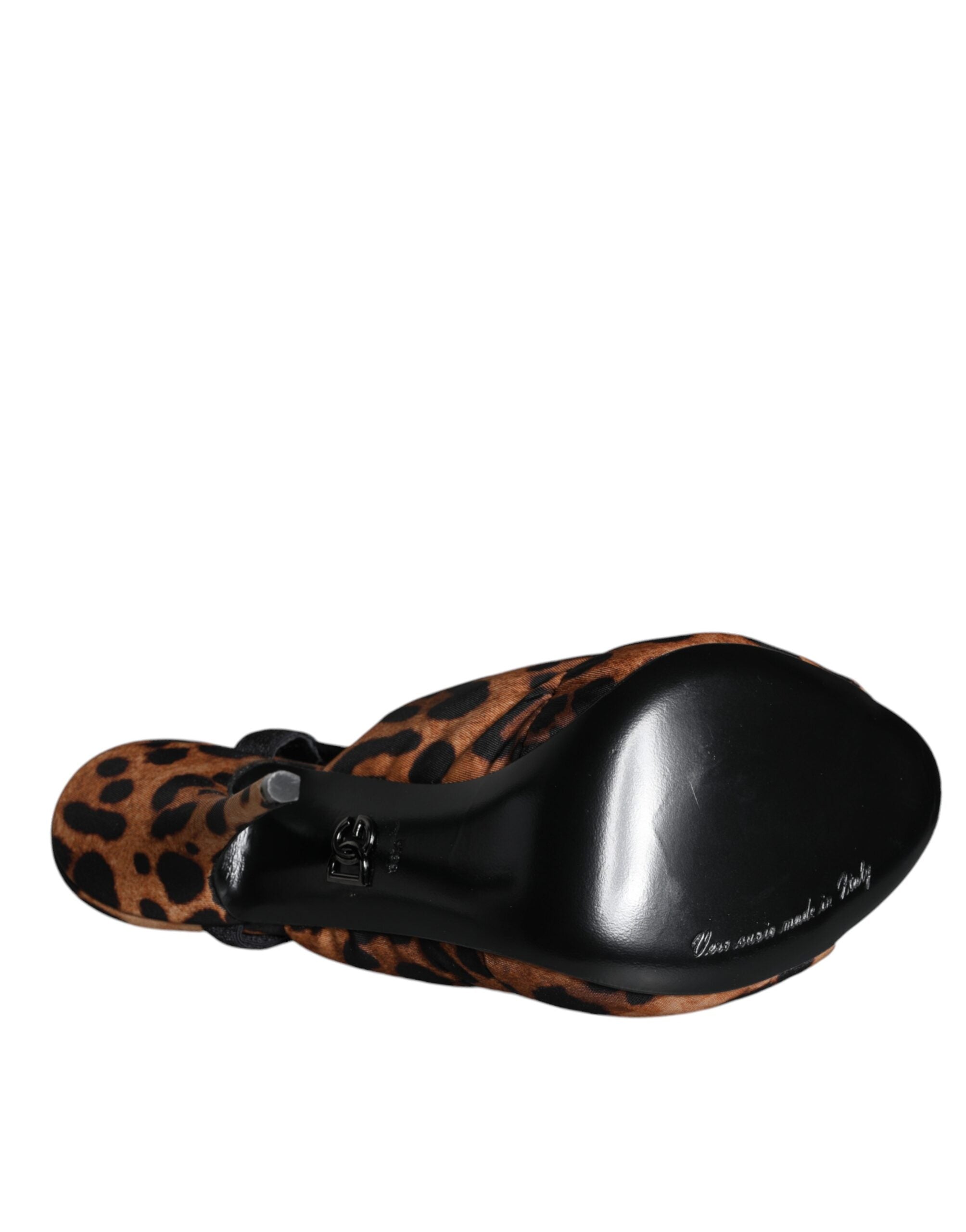 Dolce & Gabbana Brown Leopard Keira Slingback Sandals Shoes -   -  Dolce & Gabbana.