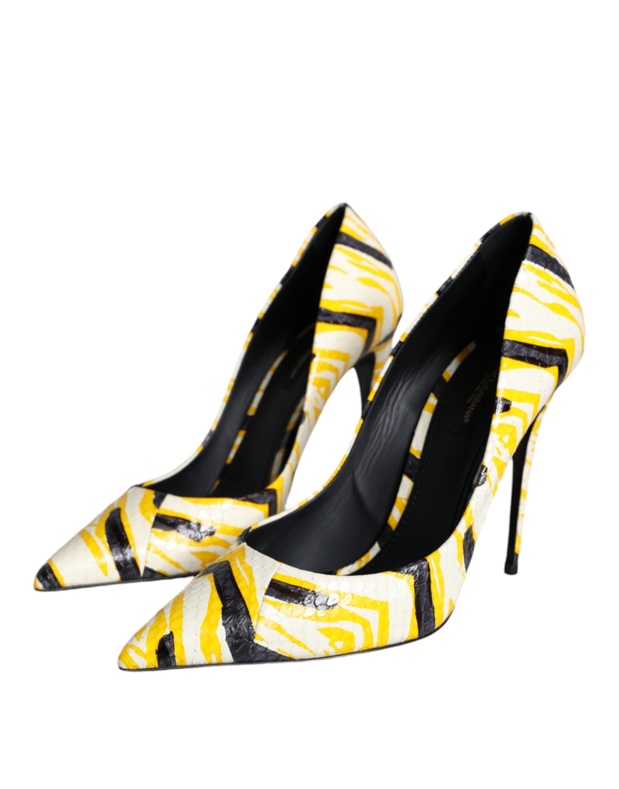 Dolce & Gabbana Multicolor Stripes Leather High Heels Pumps Shoes -   -  Dolce & Gabbana.
