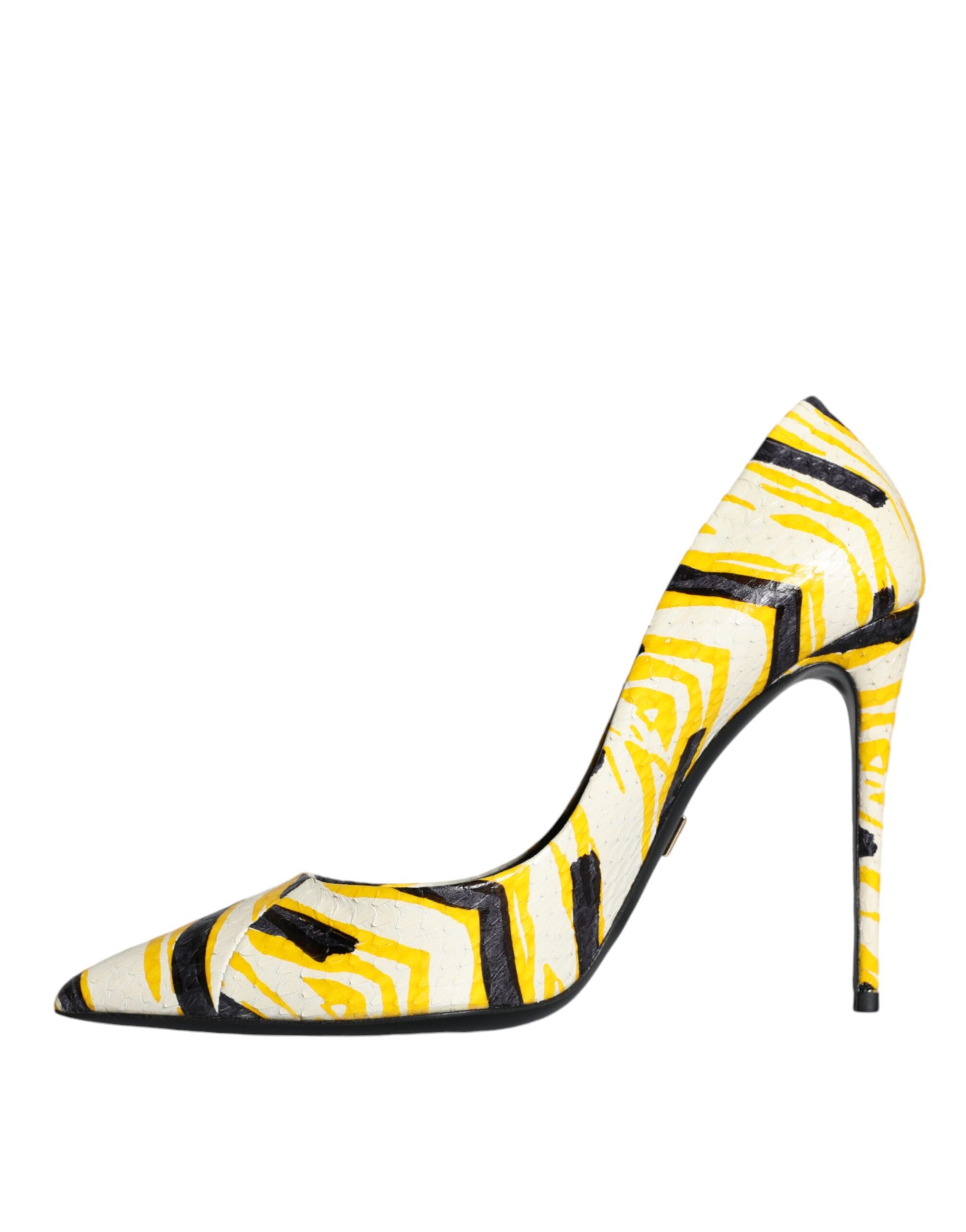 Dolce & Gabbana Multicolor Stripes Leather High Heels Pumps Shoes -   -  Dolce & Gabbana.
