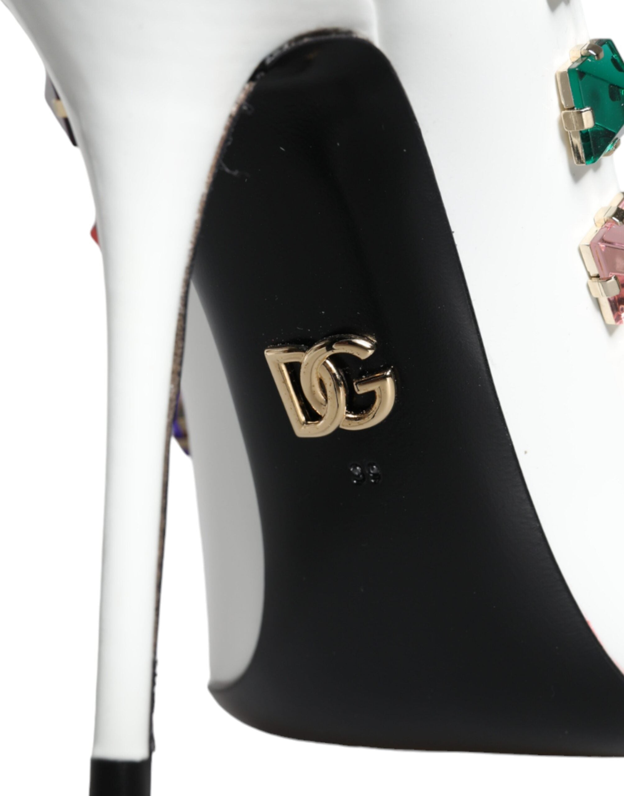 Dolce & Gabbana White Crystals Leather High Heels Pumps Shoes -   -  Dolce & Gabbana.