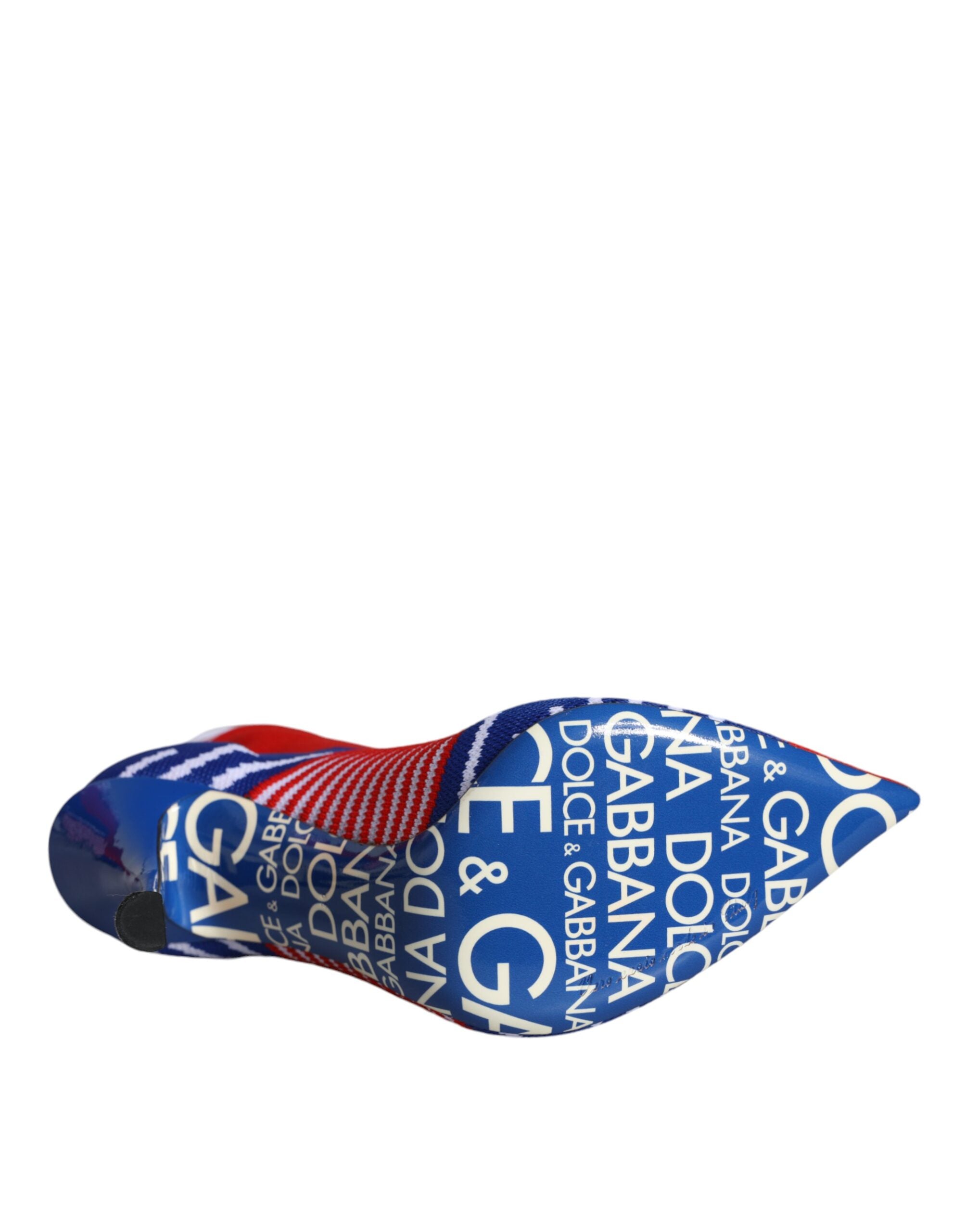 Dolce & Gabbana Red Blue Stretch Sock Style Ankle Boots Logo Shoes -   -  Dolce & Gabbana.