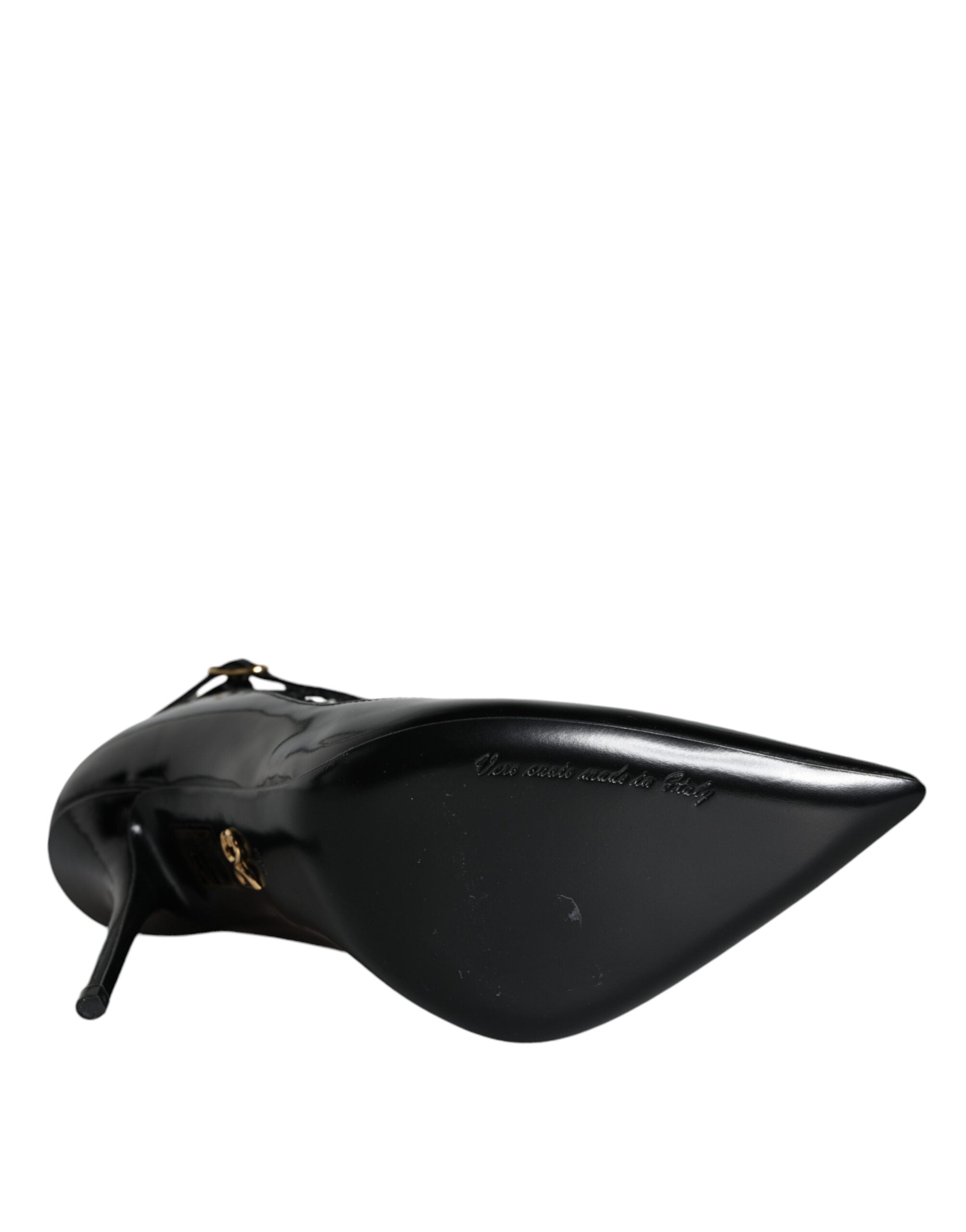 Dolce & Gabbana Black Mesh Patent Leather Heels Pumps Shoes -   -  Dolce & Gabbana.