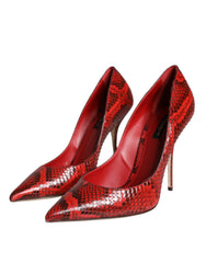 Dolce & Gabbana Red Leather Stiletto High Heels Pumps Shoes -   -  Dolce & Gabbana.