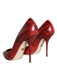 Dolce & Gabbana Red Leather Stiletto High Heels Pumps Shoes -   -  Dolce & Gabbana.