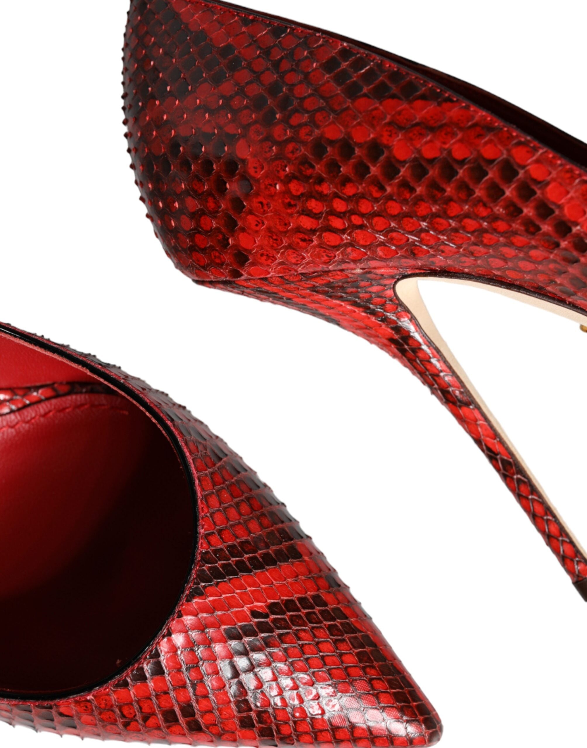 Dolce & Gabbana Red Leather Stiletto High Heels Pumps Shoes -   -  Dolce & Gabbana.