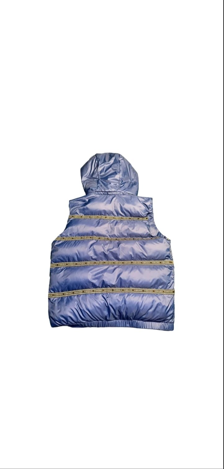 Versace Elegant Black Logo Band Vest with Detachable Hood -  Vests for Men Suits -  Versace.
