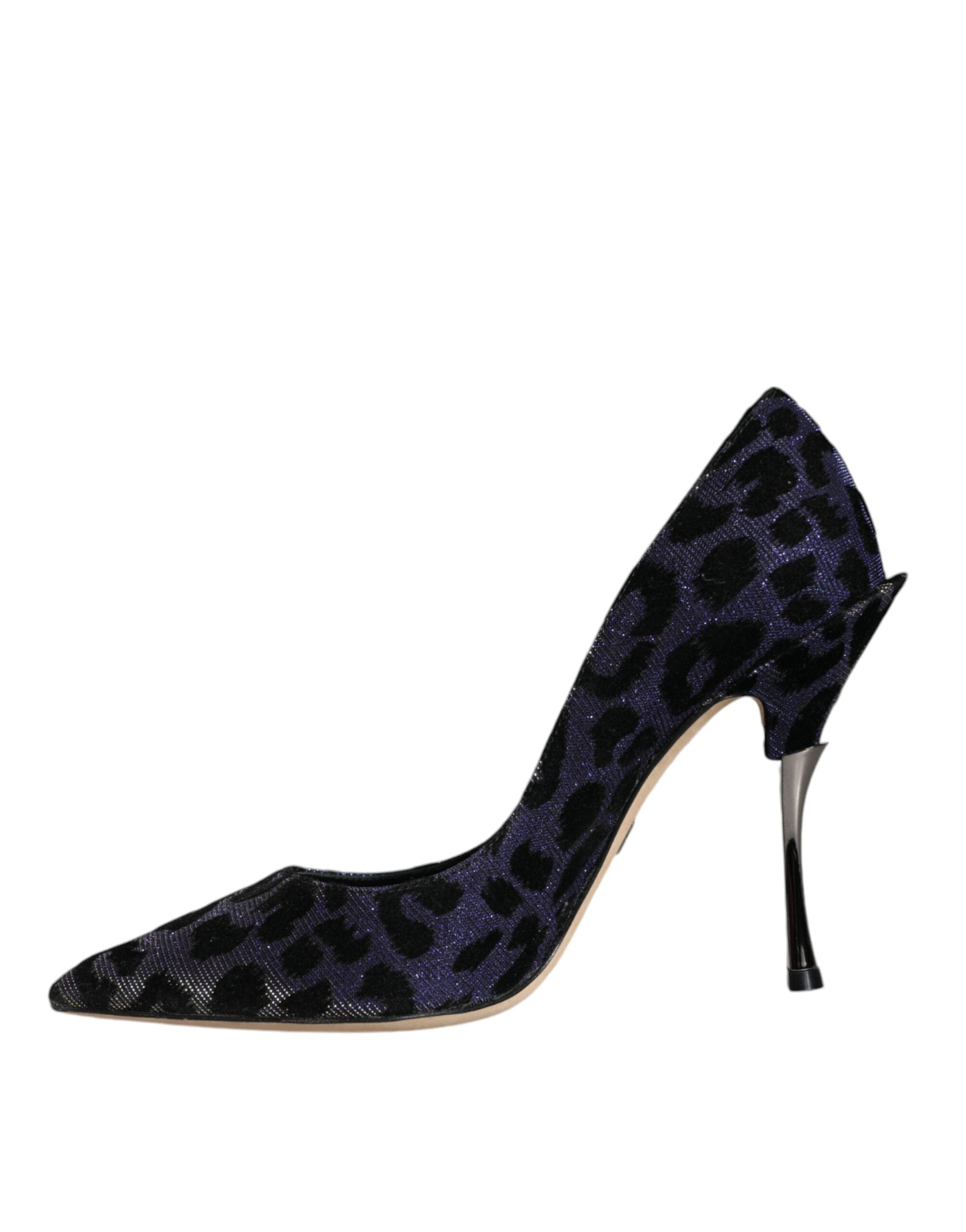 Dolce & Gabbana Violet Leopard Lurex High Heels Pumps Shoes -   -  Dolce & Gabbana.