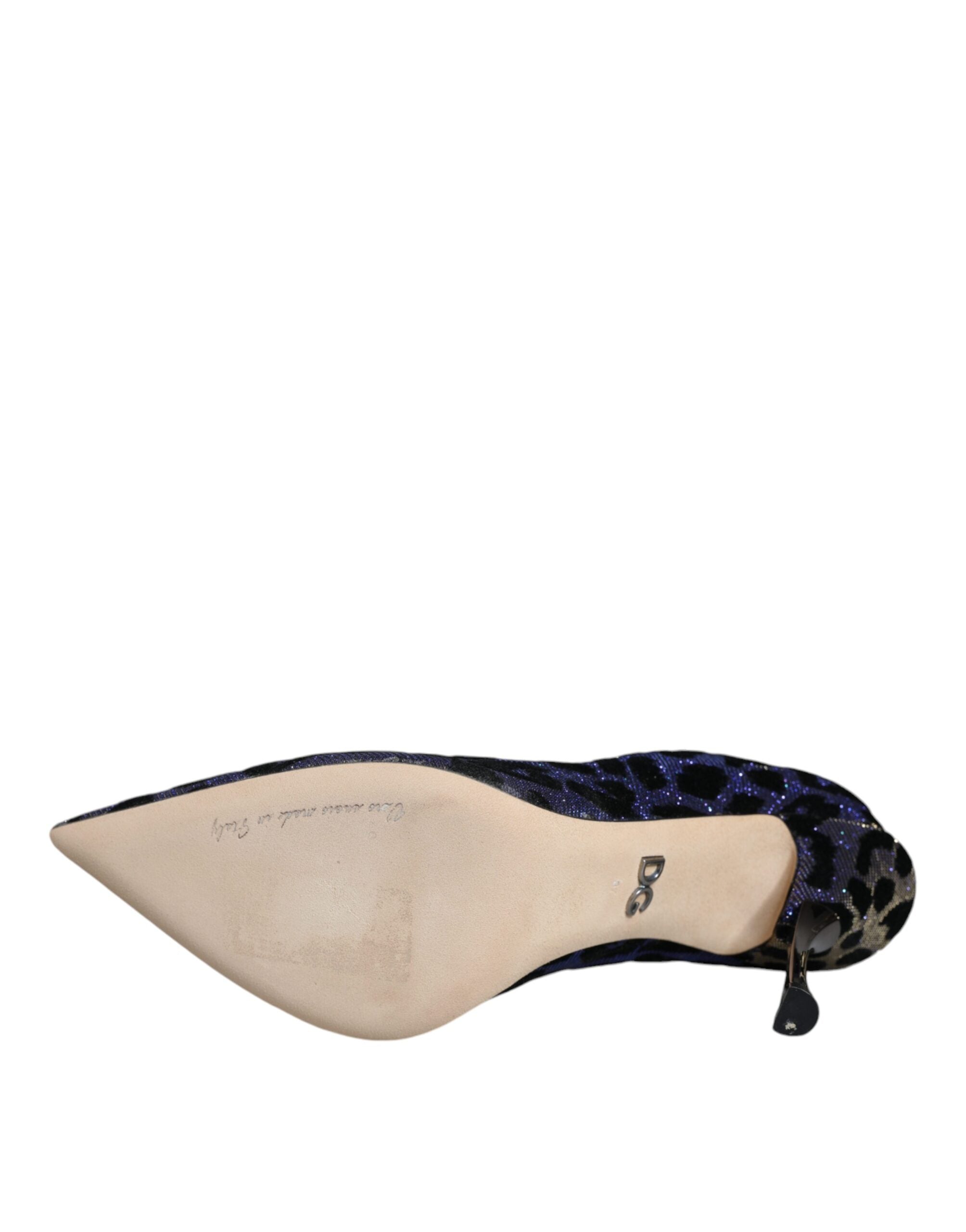 Dolce & Gabbana Violet Leopard Lurex High Heels Pumps Shoes -   -  Dolce & Gabbana.
