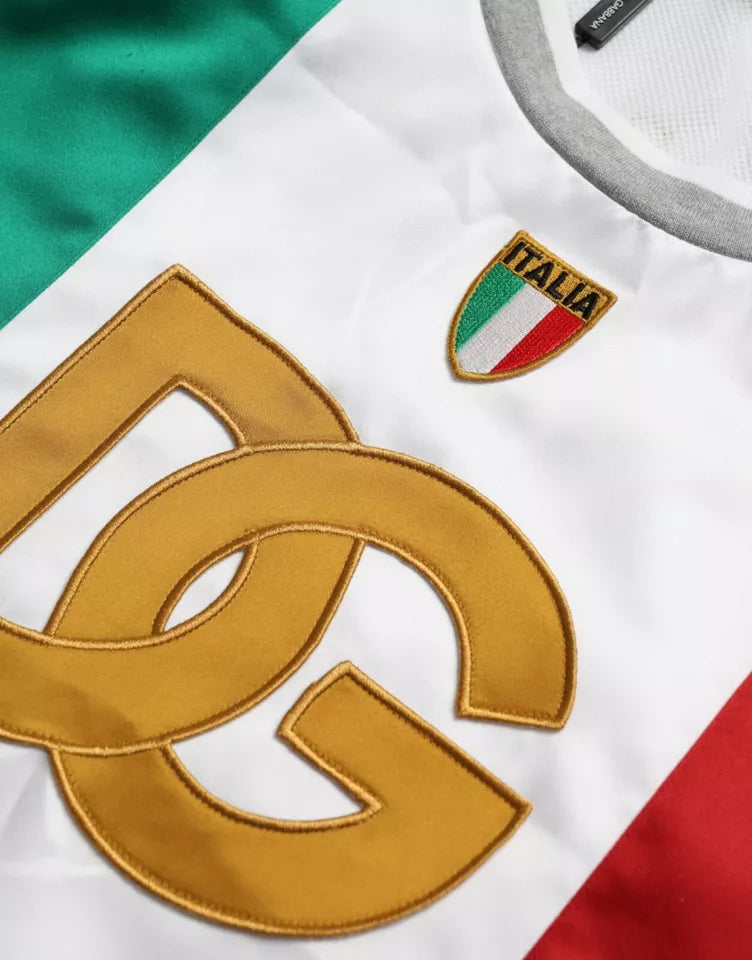 Dolce & Gabbana White Green Sleeveless Top Italian Flag Basket T-shirt -   -  Dolce & Gabbana.
