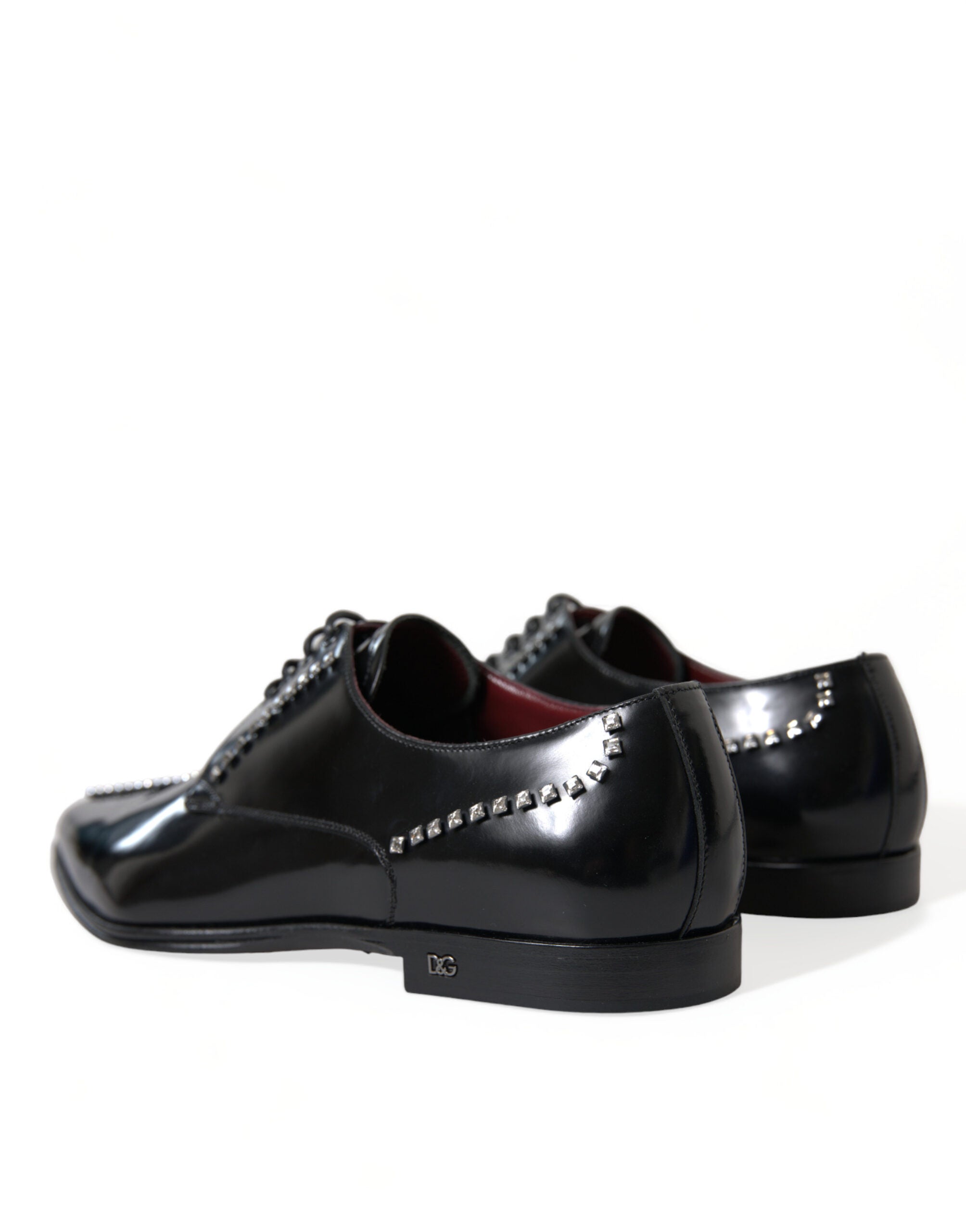 Dolce & Gabbana Black Leather Crystal Dress Formal Shoes -   -  Dolce & Gabbana.