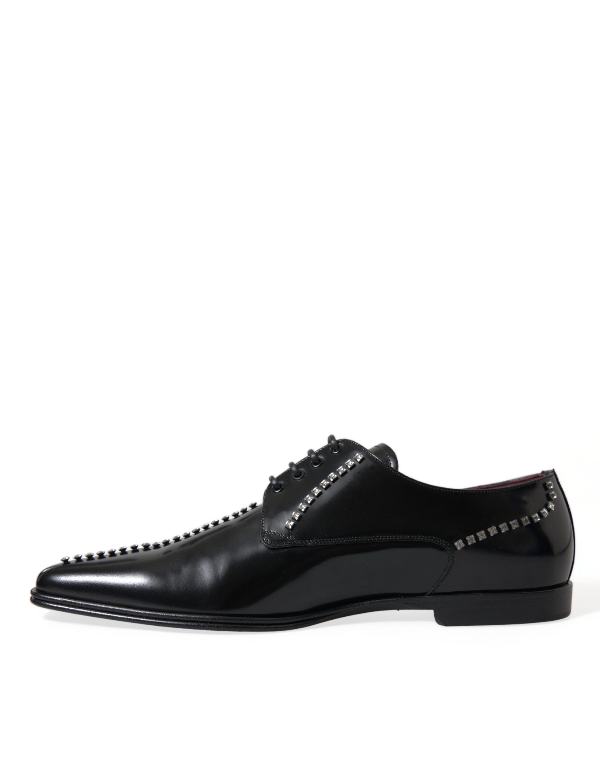 Dolce & Gabbana Black Leather Crystal Dress Formal Shoes -   -  Dolce & Gabbana.