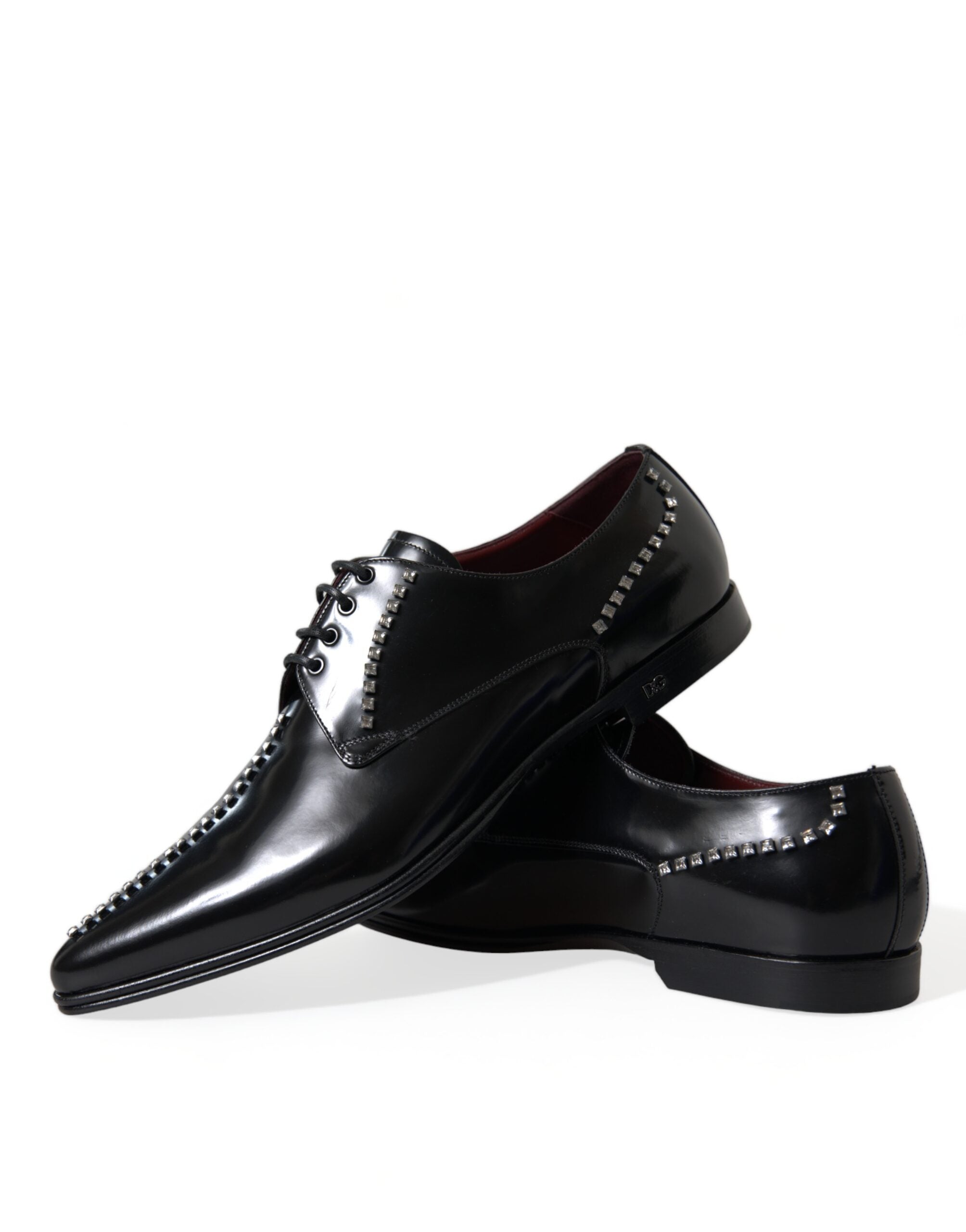 Dolce & Gabbana Black Leather Crystal Dress Formal Shoes -   -  Dolce & Gabbana.