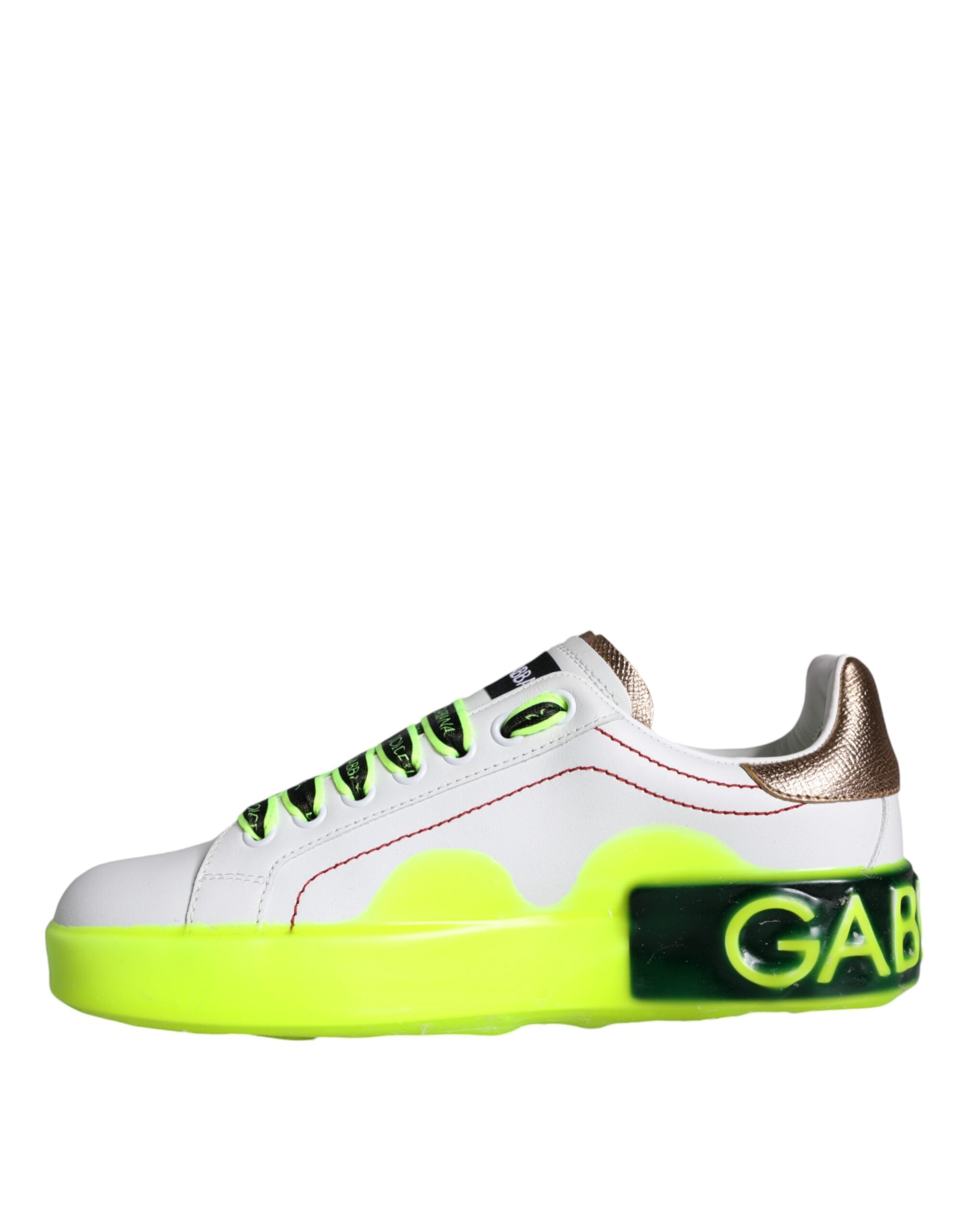 Dolce & Gabbana White Leather Portofino Low Top Sneakers Shoes -   -  Dolce & Gabbana.
