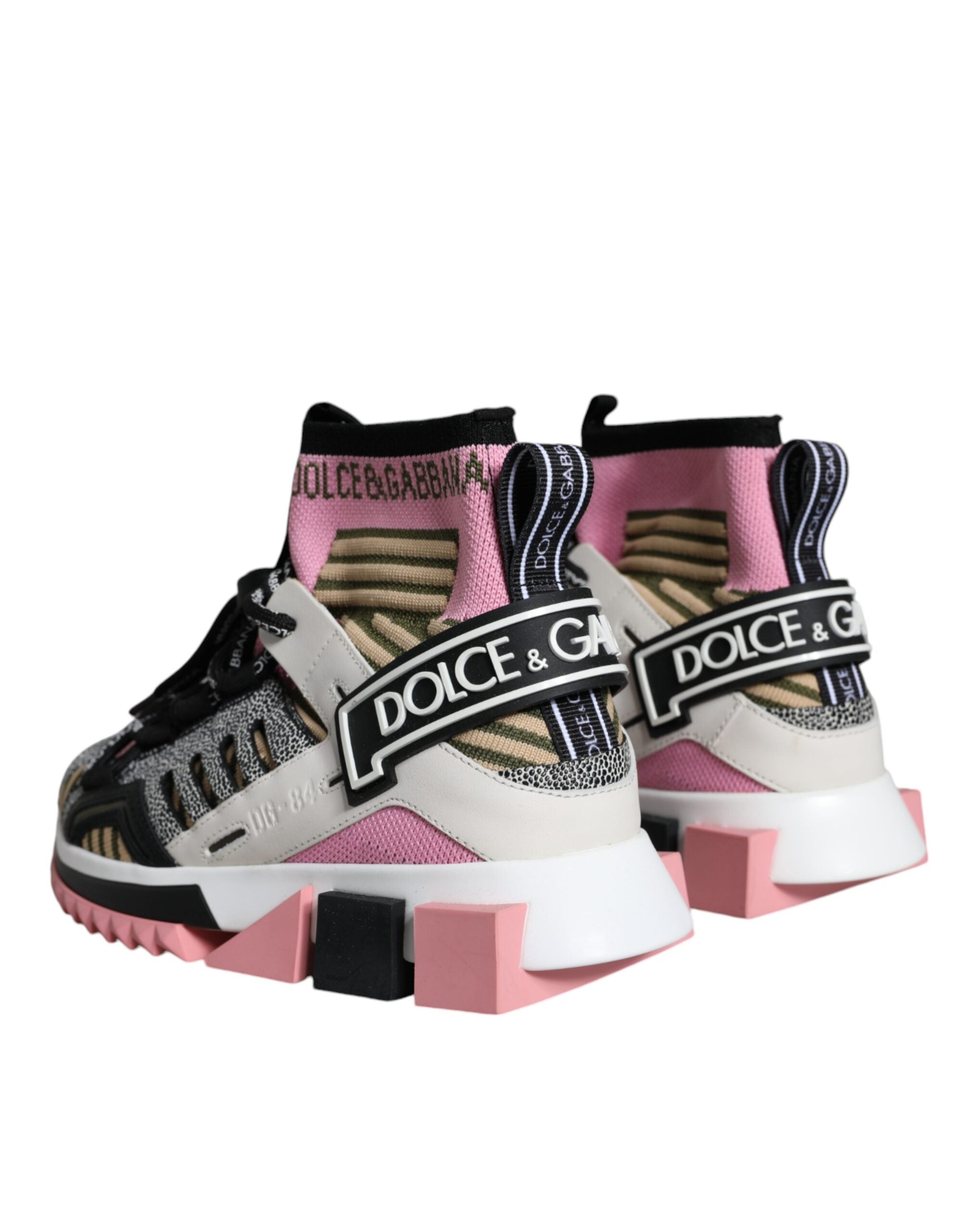 Dolce & Gabbana Multicolor Sorrento Socks Logo Sneakers Shoes -   -  Dolce & Gabbana.