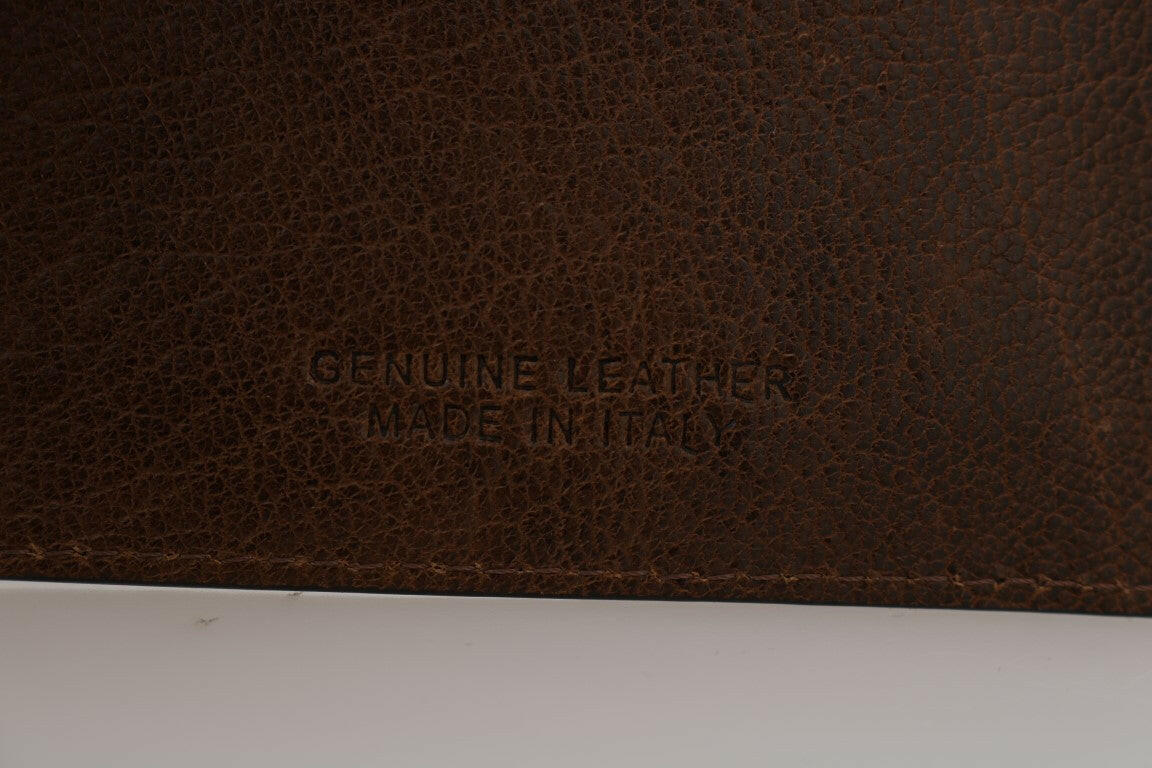Billionaire Italian Couture Brown Leather Cardholder Wallet -  Leather Wallet for Men -  Billionaire Italian Couture.