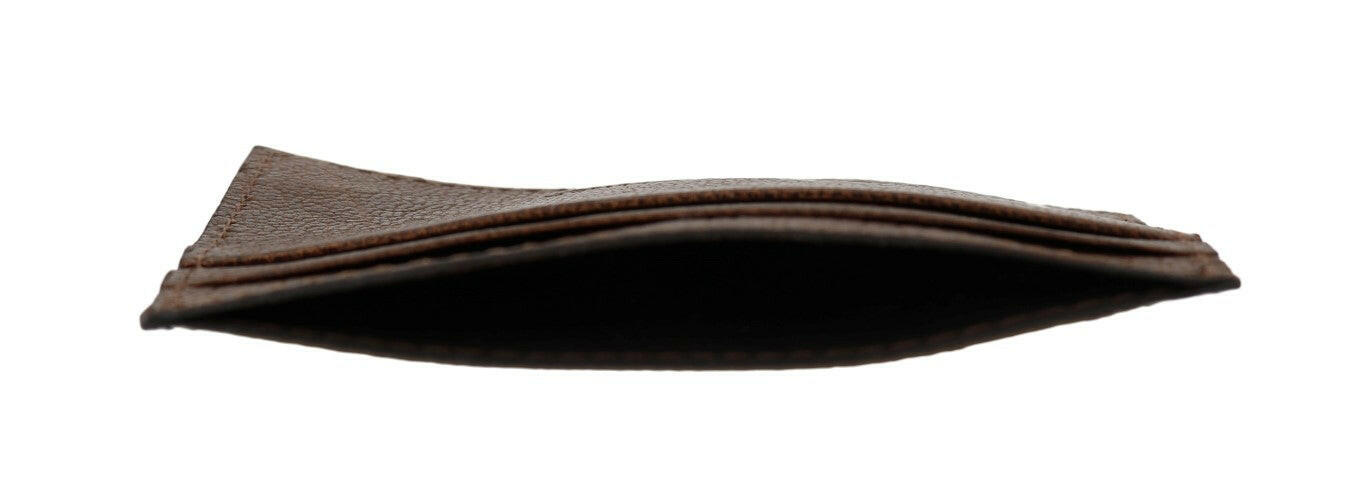 Billionaire Italian Couture Brown Leather Cardholder Wallet -  Leather Wallet for Men -  Billionaire Italian Couture.