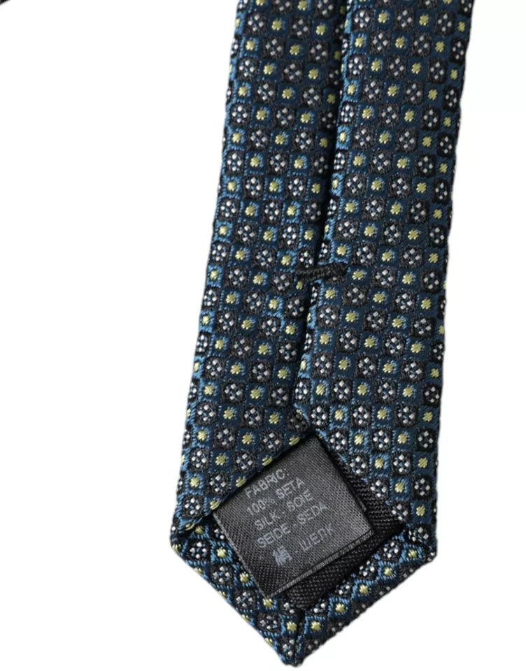 Dolce & Gabbana Green Patterned 100% Silk Adjustable Men Tie -  Neckties, Men -  Dolce & Gabbana.