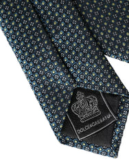 Dolce & Gabbana Green Patterned 100% Silk Adjustable Men Tie -  Neckties, Men -  Dolce & Gabbana.