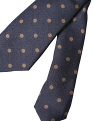 Dolce & Gabbana Black Dotted Fantasy Silk Adjustable Men Tie -  Neckties, Men -  Dolce & Gabbana.