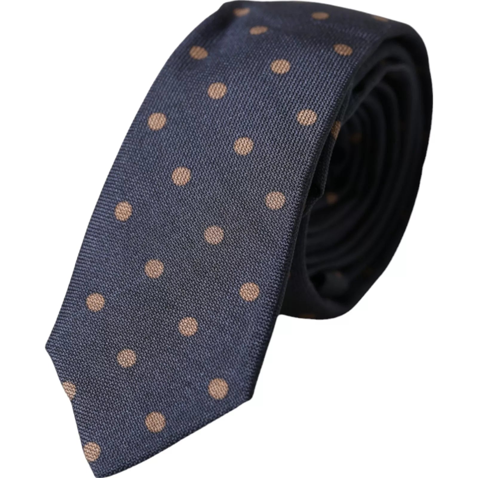 Dolce & Gabbana Black Dotted Fantasy Silk Adjustable Men Tie -  Neckties, Men -  Dolce & Gabbana.