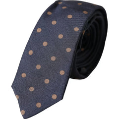 Dolce & Gabbana Black Dotted Fantasy Silk Adjustable Men Tie -  Neckties, Men -  Dolce & Gabbana.