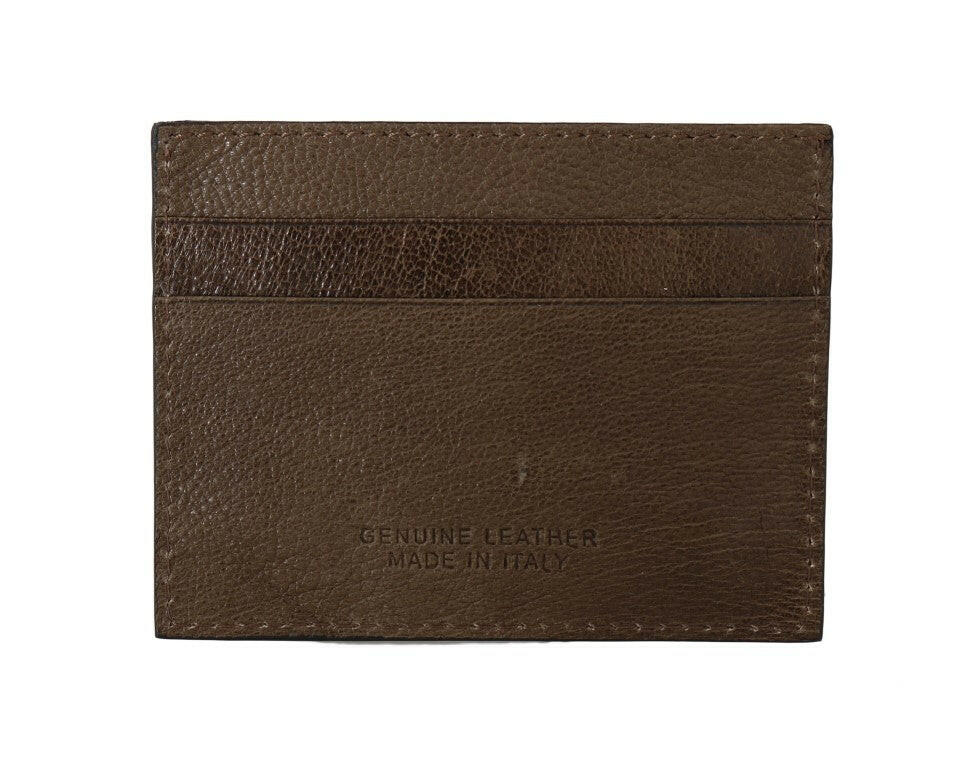 Billionaire Italian Couture Brown Leather Cardholder Wallet -   -  Billionaire Italian Couture.