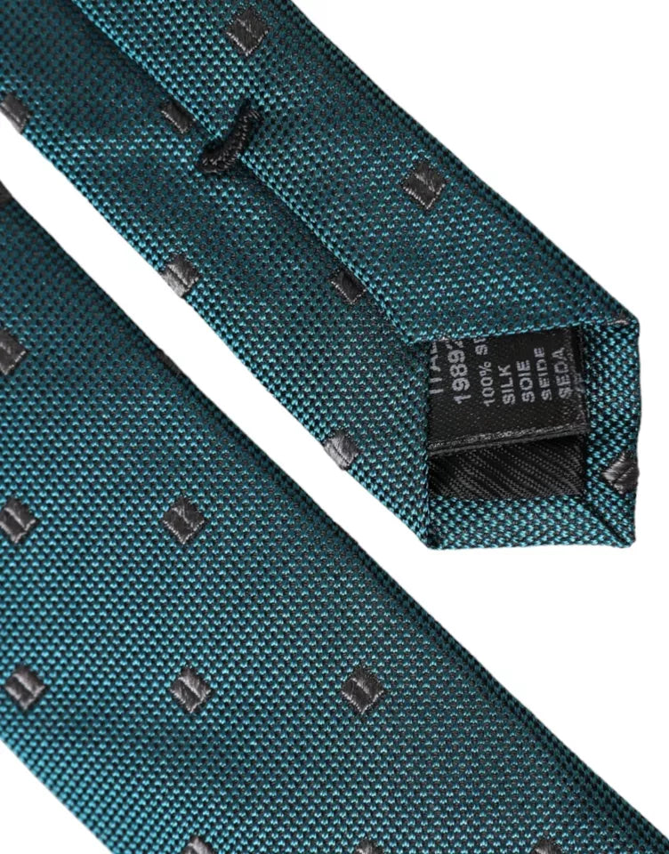 Dolce & Gabbana Green Patterned Silk Adjustable Men Tie -  Neckties, Men -  Dolce & Gabbana.