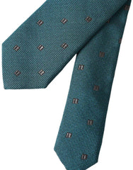 Dolce & Gabbana Green Patterned Silk Adjustable Men Tie -  Neckties, Men -  Dolce & Gabbana.