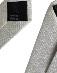 Dolce & Gabbana Off White 100% Silk Adjustable Necktie Men Tie -  Neckties, Men -  Dolce & Gabbana.
